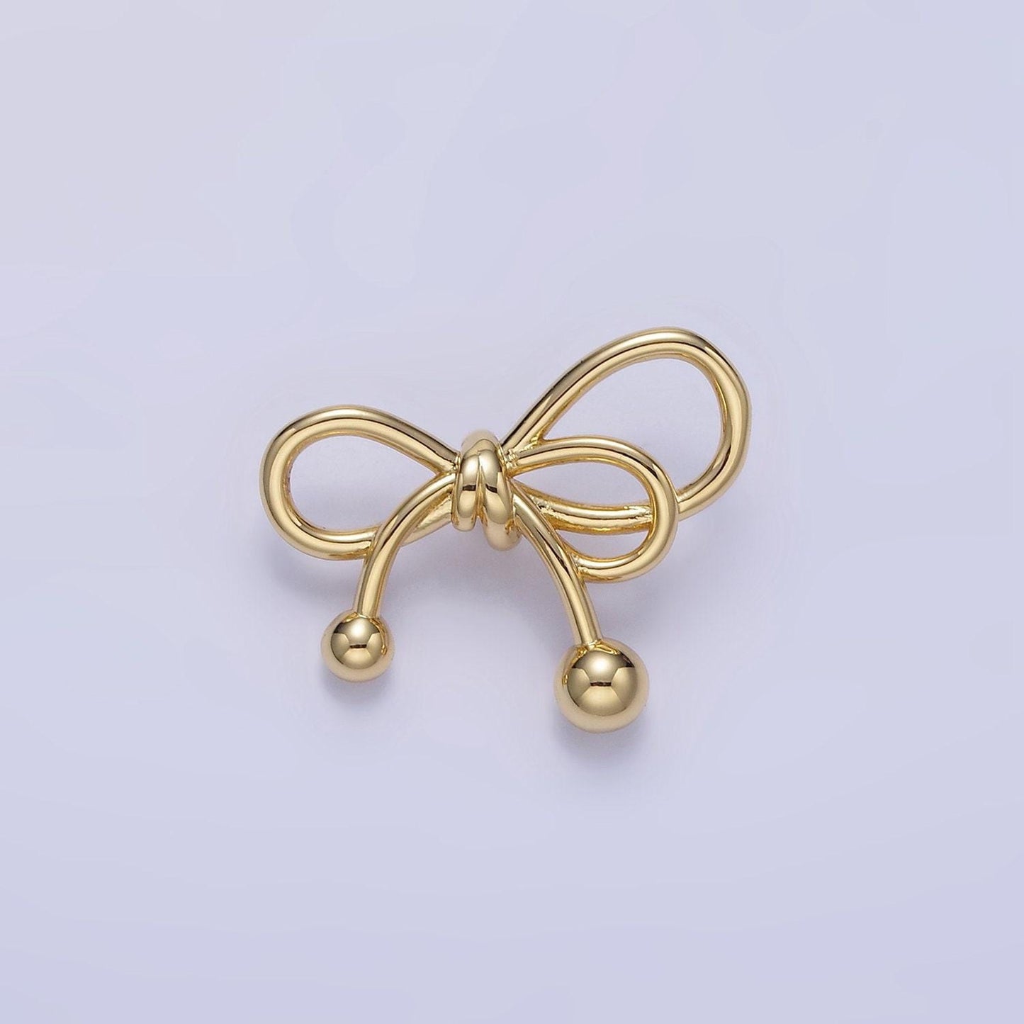 Gold bow charms 24k gold filled bow pendant dainty bow tie charm for bracelet necklace diy jewelry making supply h051