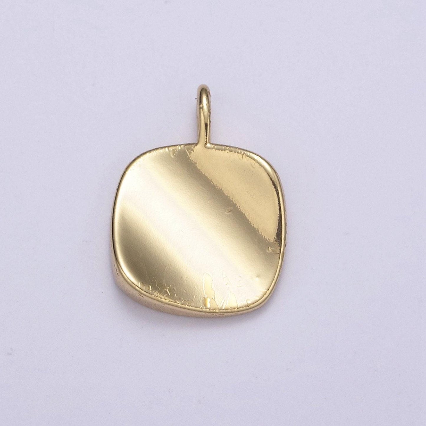 Dainty small square charm for necklace, bracelet in 14k gold filled dangle geometric jewelry h-37