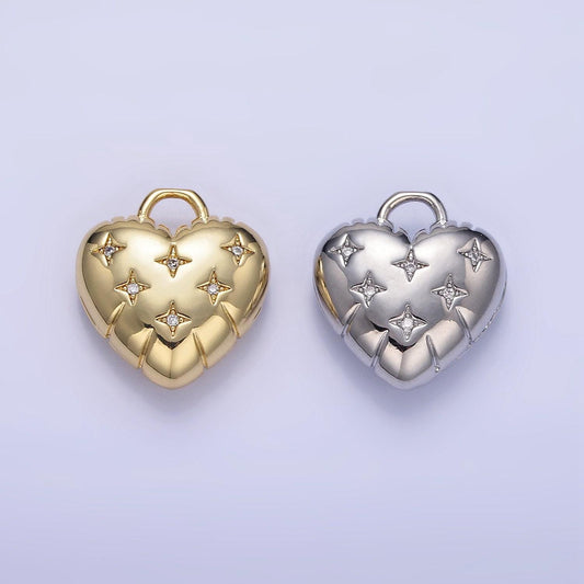 Dainty cz heart balloon pendant 24k gold filed micro pave cz bright love balloon charm for valentine bracelet necklace component | h-035