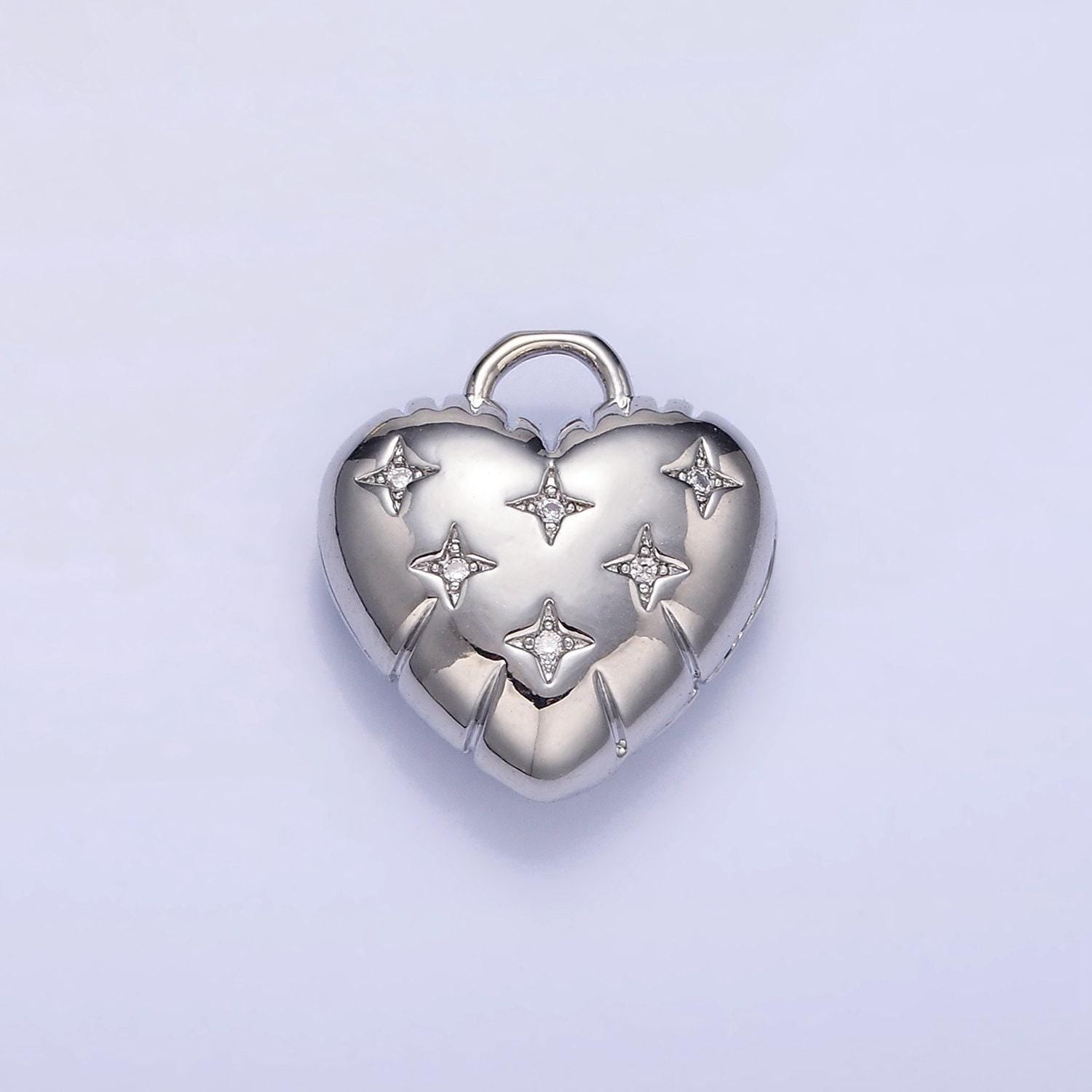 Dainty cz heart balloon pendant 24k gold filed micro pave cz bright love balloon charm for valentine bracelet necklace component | h-035
