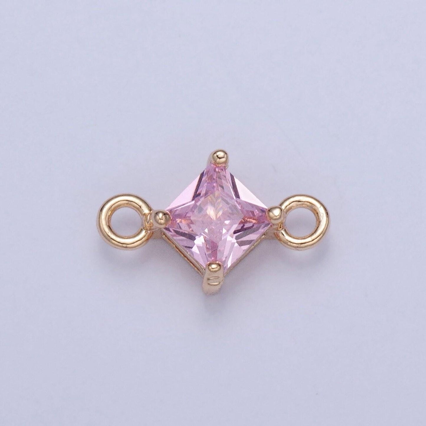 14k gold plated gold mini rhombus charm connector for bracelet necklace link connector | g-918, g-919, g-920