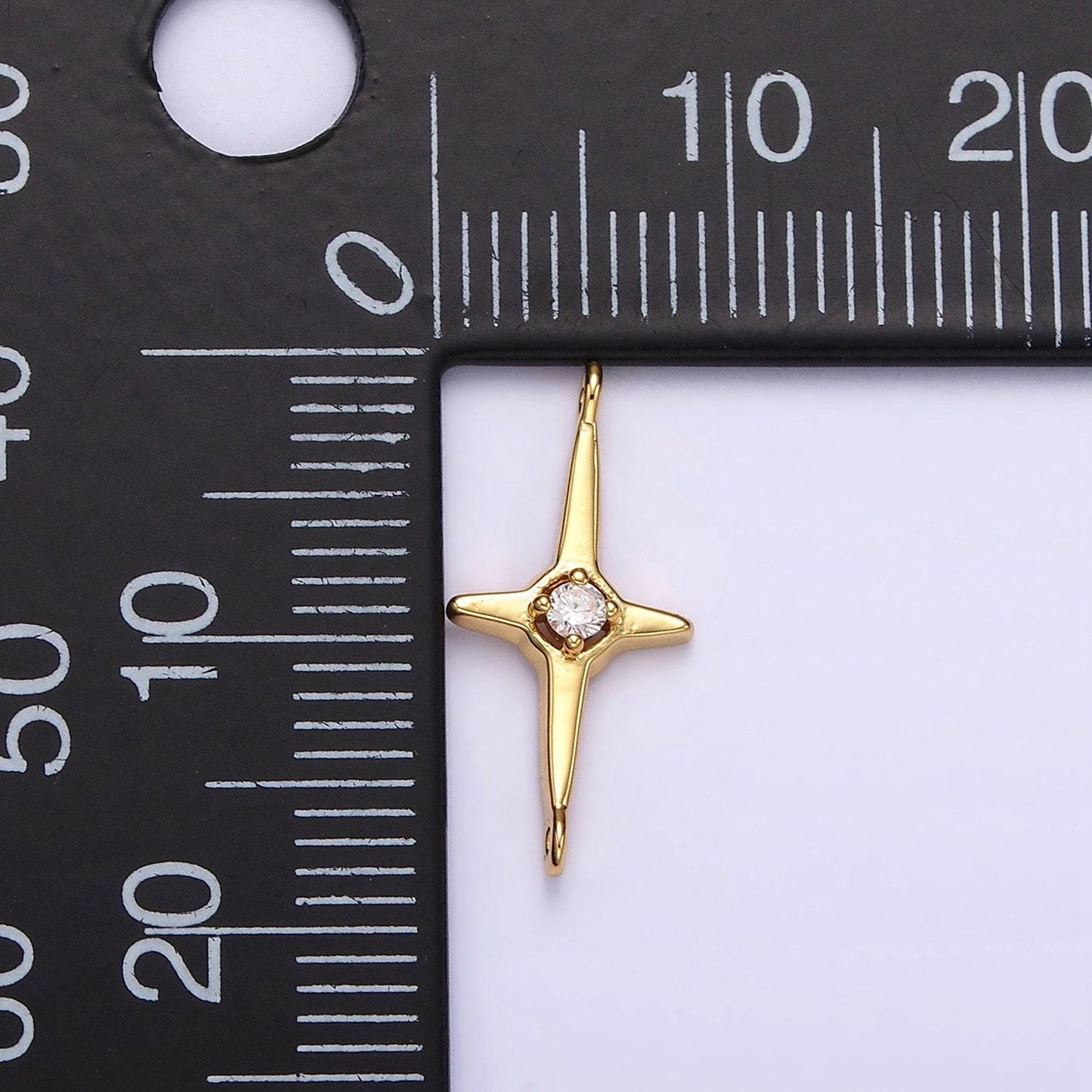1pc 14k gold filled micro pave cz north star charm connector gold filled star link connector for bracelet diy jewelry making g788