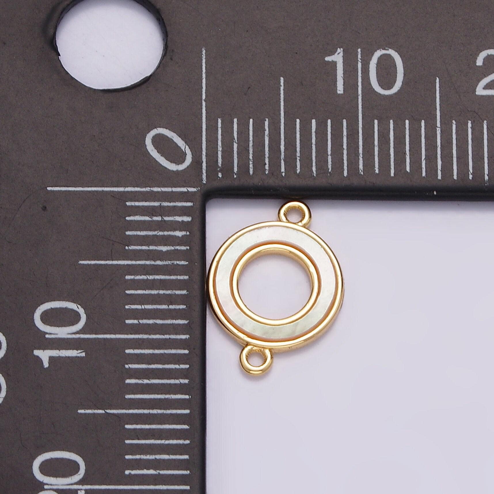 Donut rectangle bezel connector round coin pendant charm connector bezel cut bracelet necklace link connector g699
