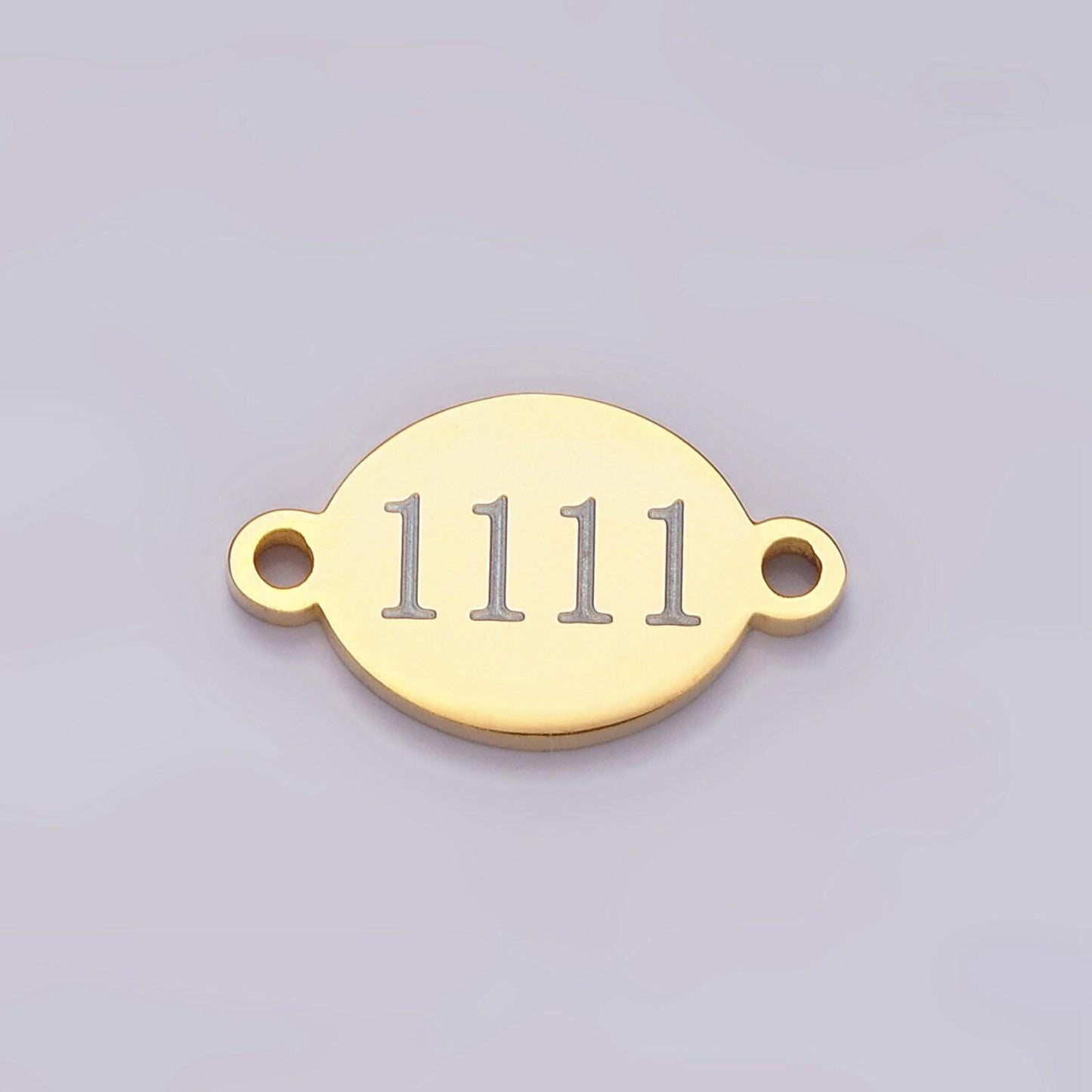 1111 gold stainless steel angel number charm 11:11 angel number charm connector spiritual gift ∙ lucky number bracelet necklace g681