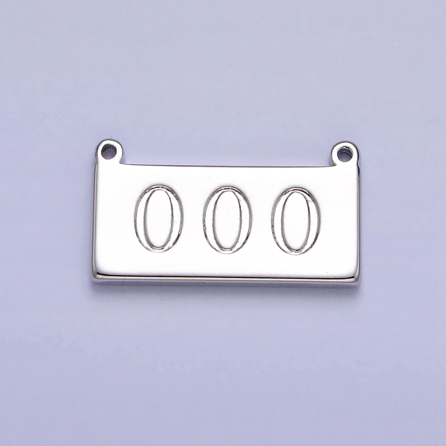 Silver angel number charm connector for bracelet necklace, lucky number spiritual number link connector | g616-621