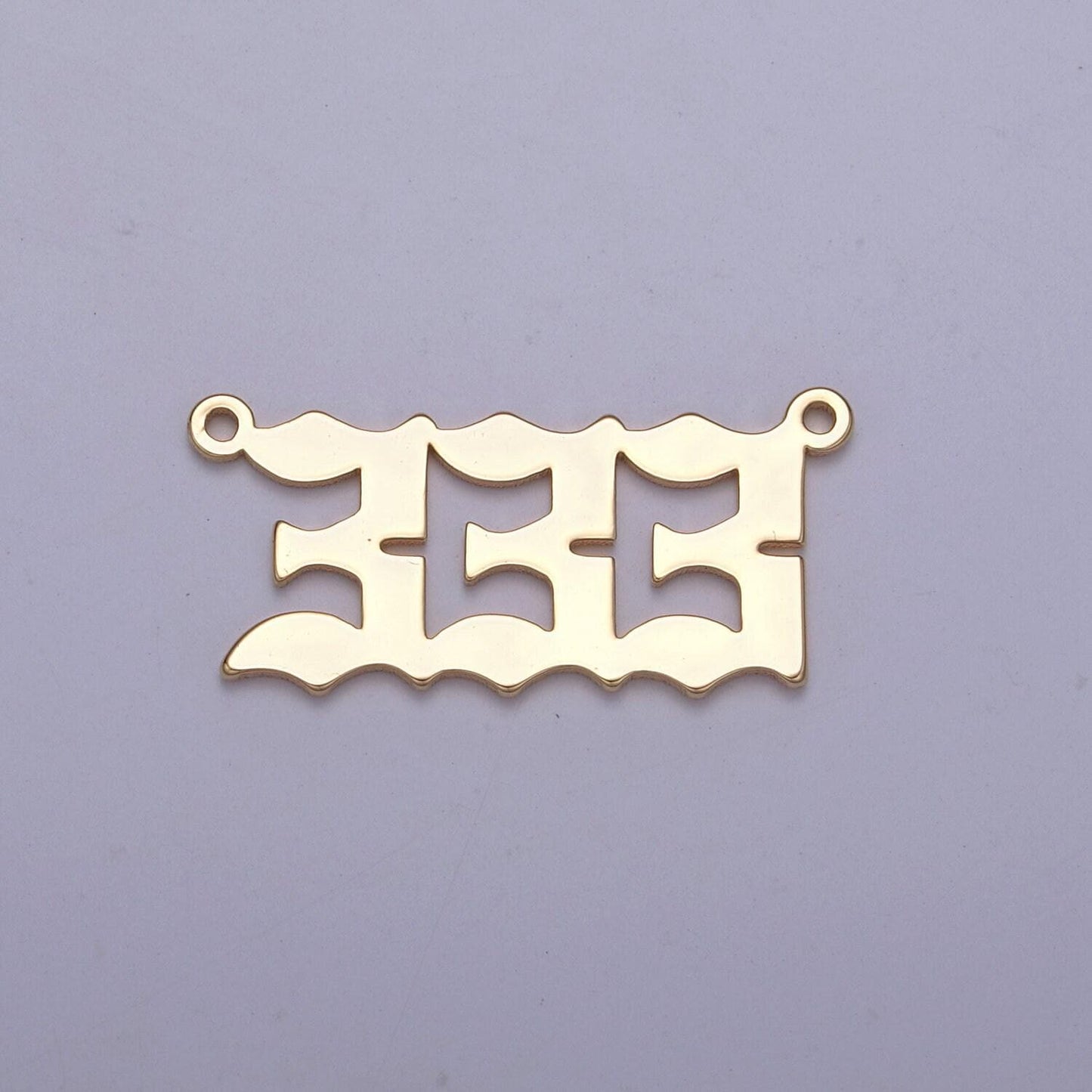 14k gold plated angel number charm connector lucky number for necklace bracelet component | g622-626