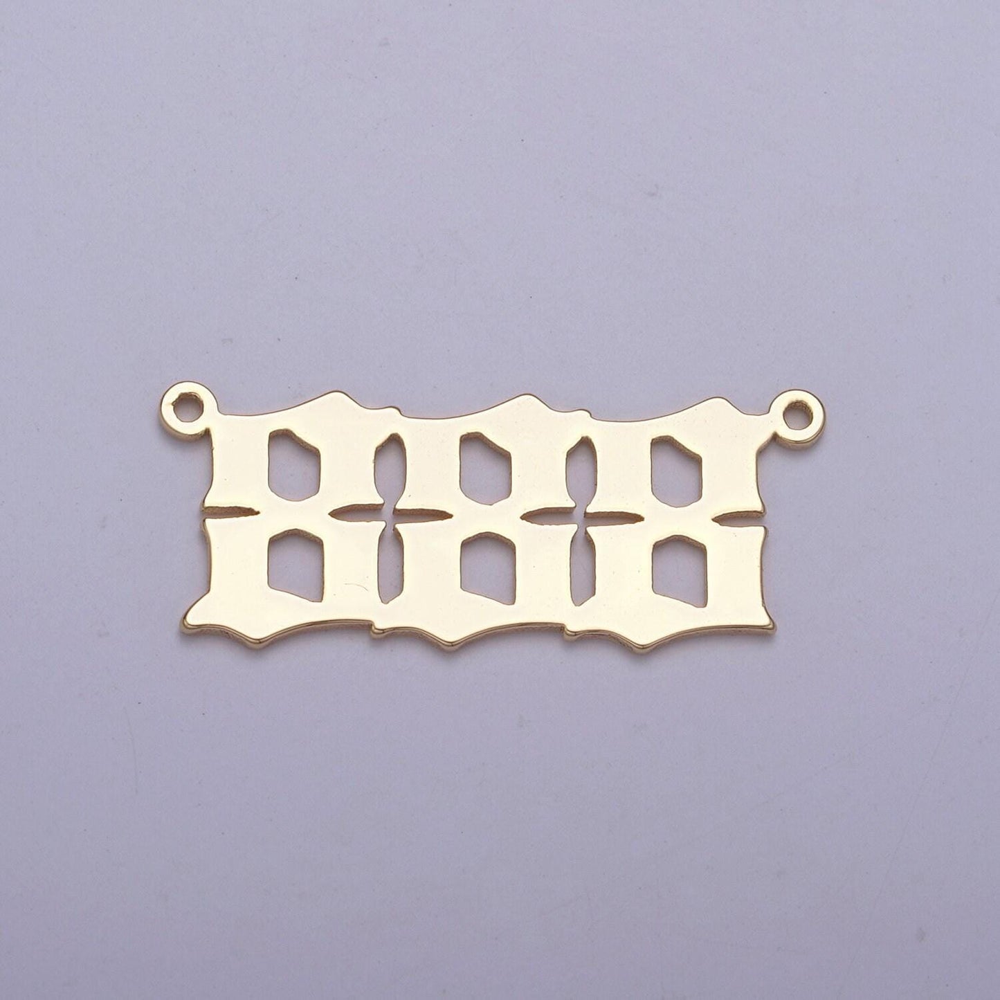 14k gold plated angel number charm connector lucky number for necklace bracelet component | g622-626