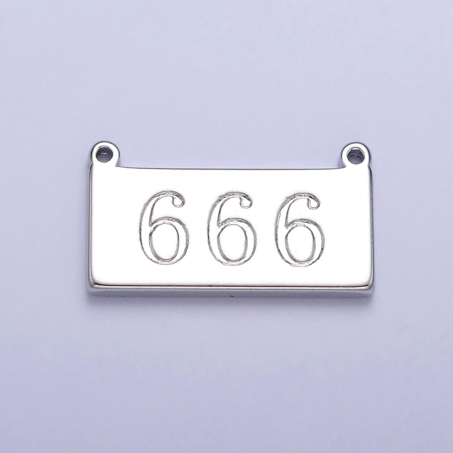 Silver angel number charm connector for bracelet necklace, lucky number spiritual number link connector | g616-621