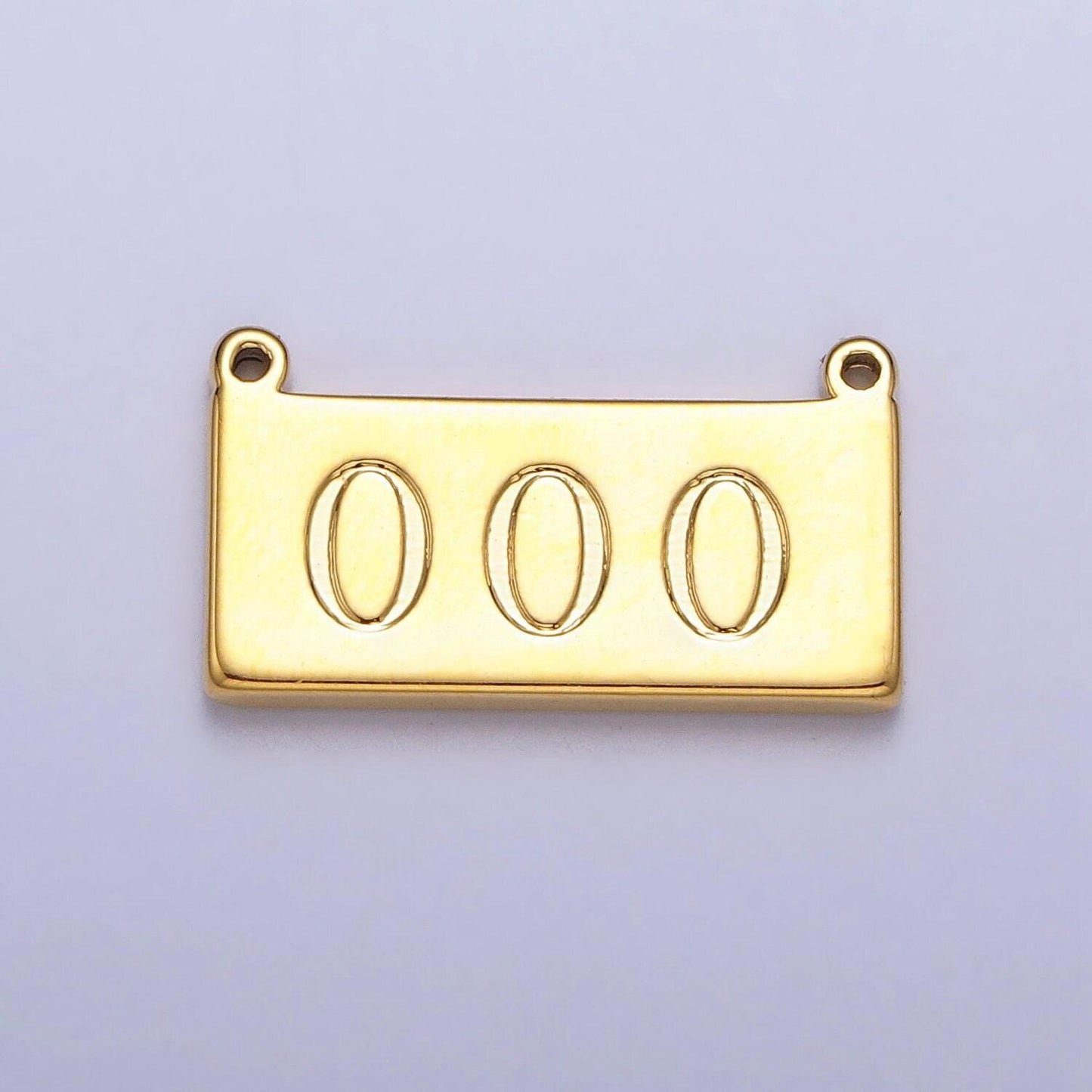 Dainty gold filled angel number charm connector gold bar lucky number for necklace bracelet component personalized jewelry | g610-615