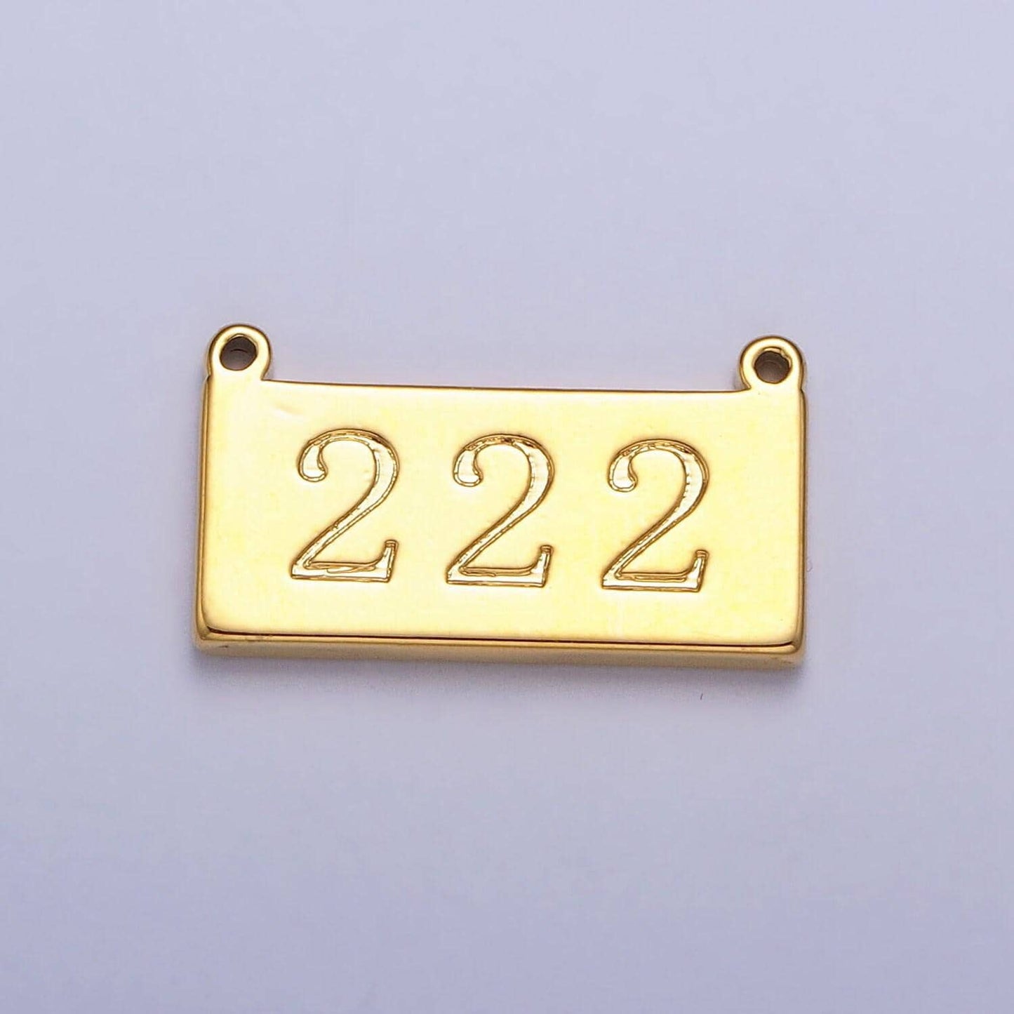 Dainty gold filled angel number charm connector gold bar lucky number for necklace bracelet component personalized jewelry | g610-615