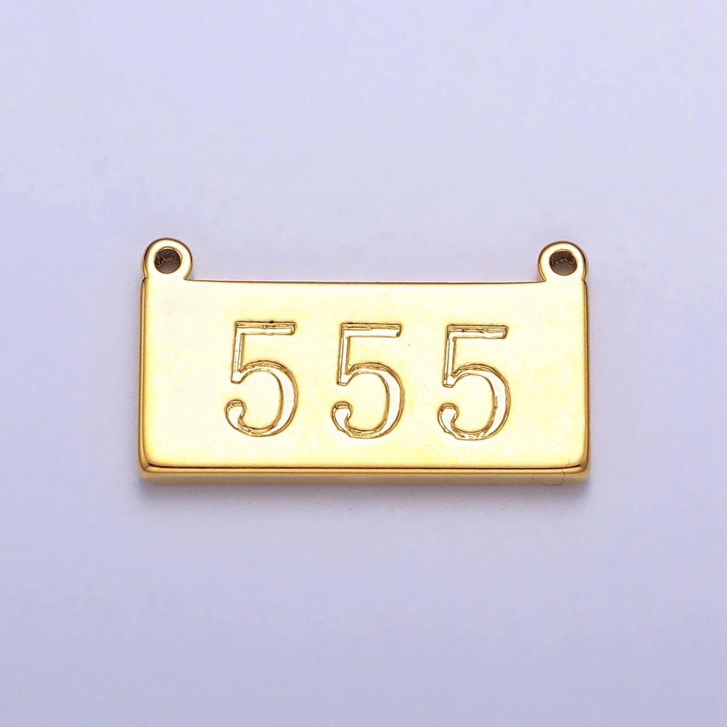 Dainty gold filled angel number charm connector gold bar lucky number for necklace bracelet component personalized jewelry | g610-615