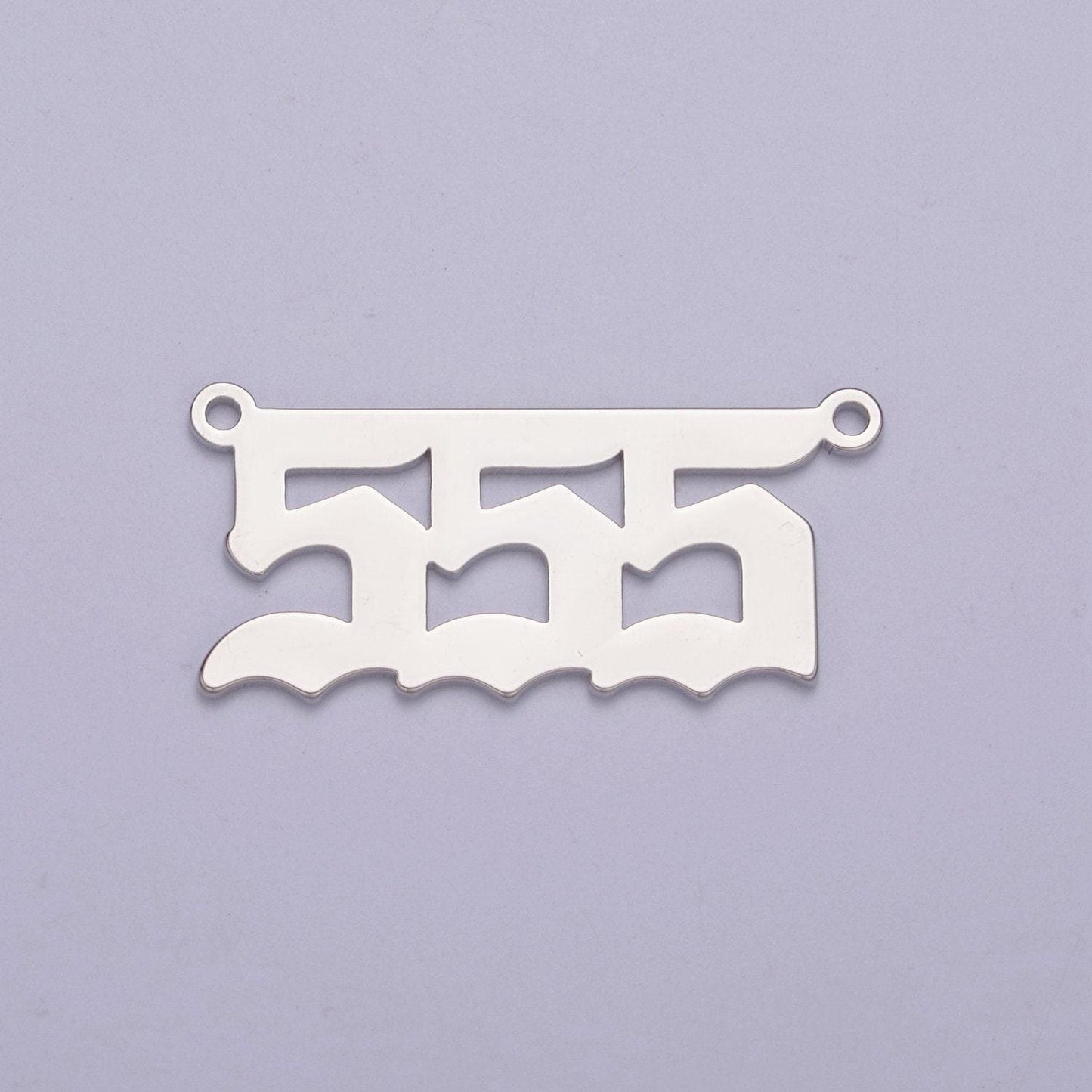 Silver angel number charm connector lucky number for necklace bracelet component | g605-609