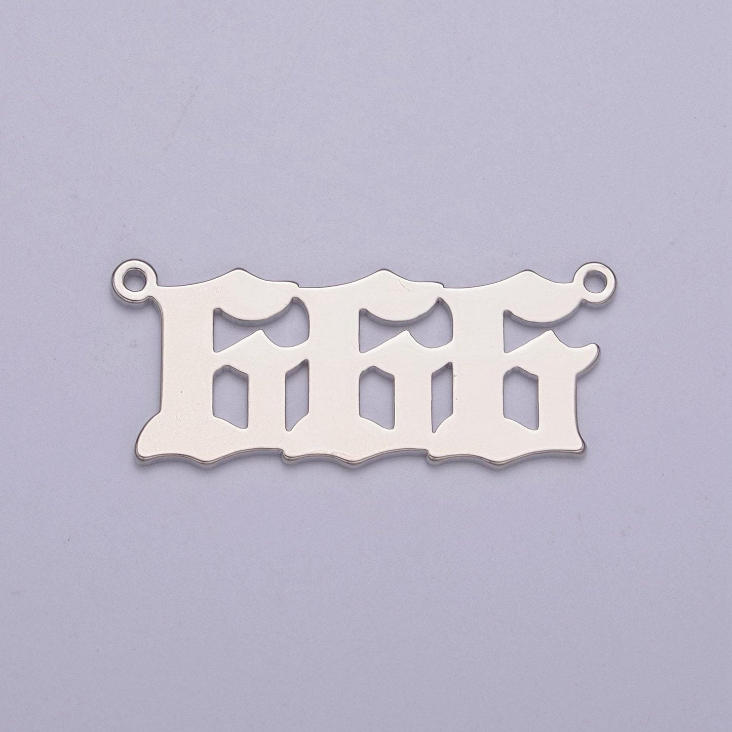 Silver angel number charm connector lucky number for necklace bracelet component | g605-609