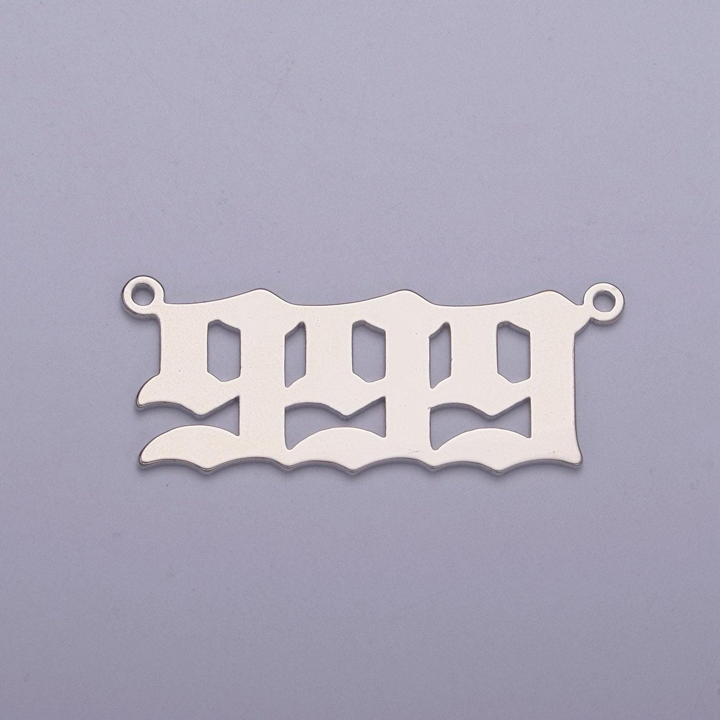 Silver angel number charm connector lucky number for necklace bracelet component | g605-609
