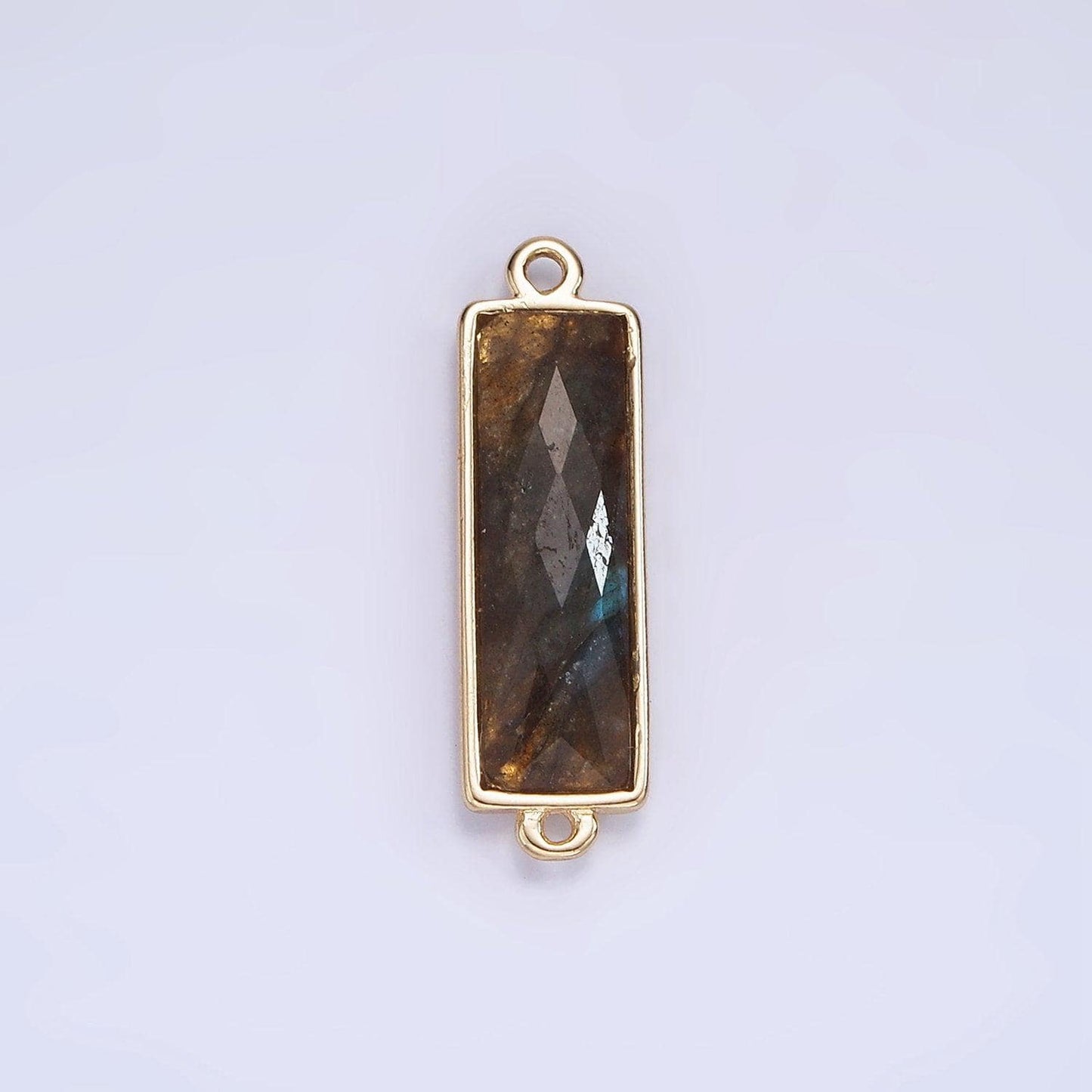 Mini 14k gold filled cubic zirconia link connector color faceted crystal charm connector birthstone link connector g-742 g-753