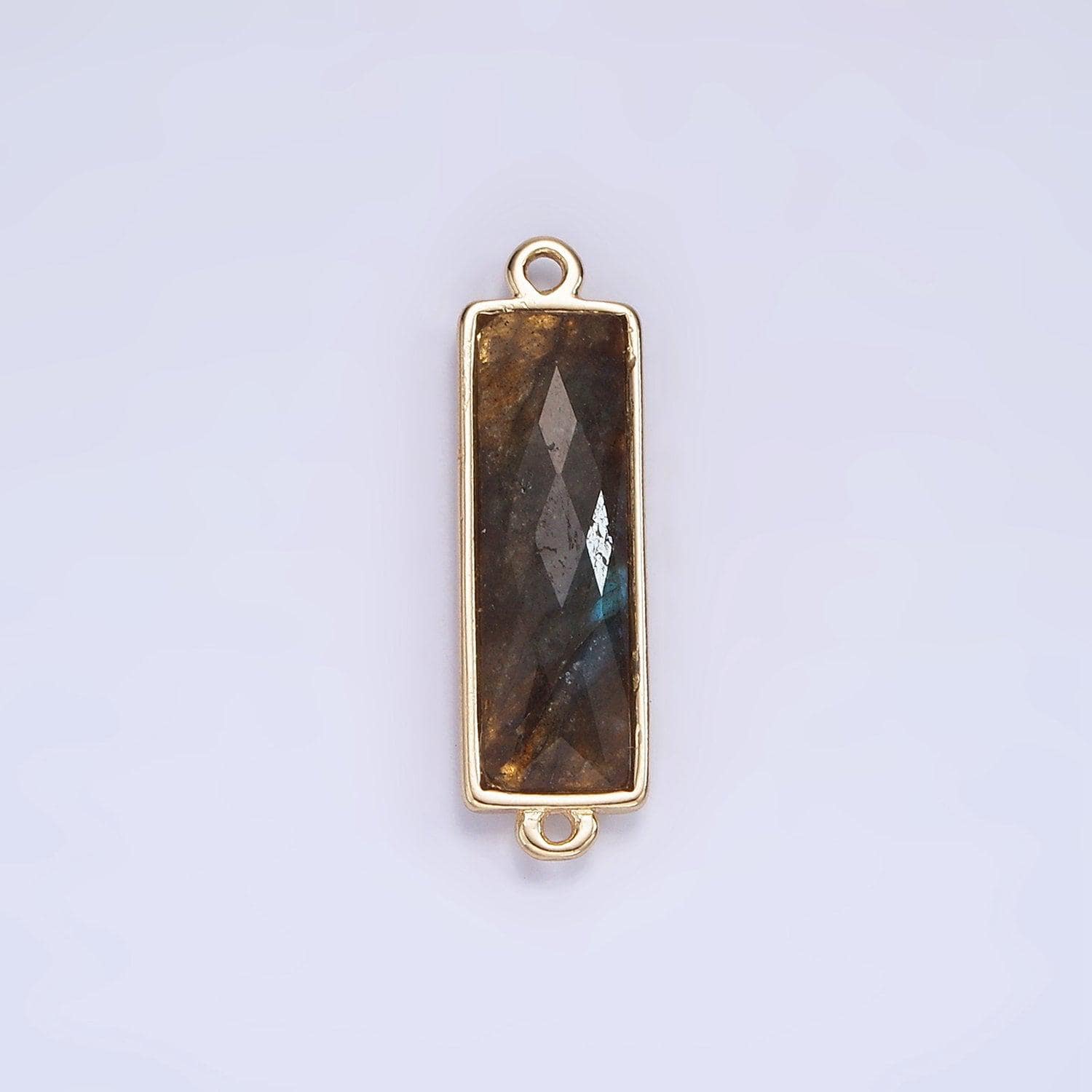Mini 14k gold filled cubic zirconia link connector color faceted crystal charm connector birthstone link connector g-742 g-753