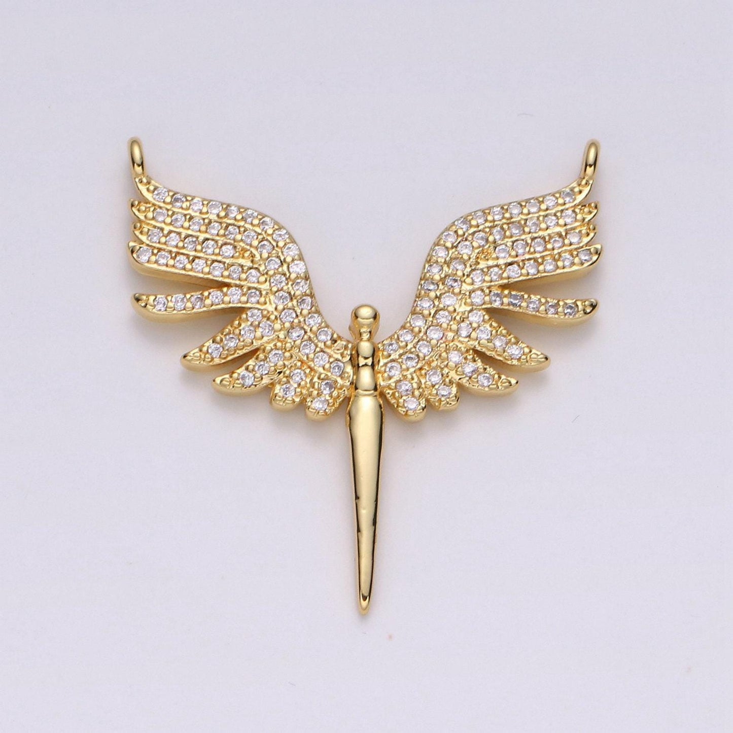 24k gold cubic angel wing heart charms gold star charm celestial jewelry making supply