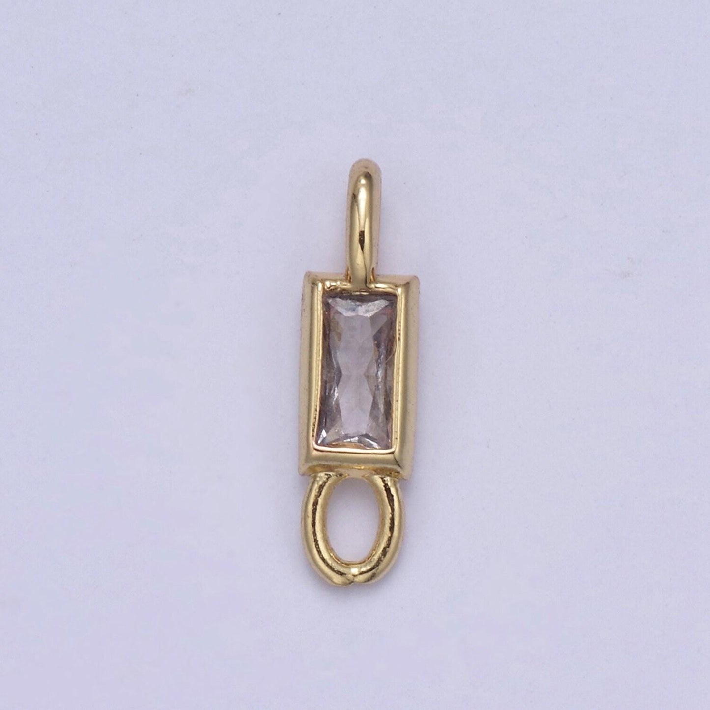 Mini cz charm 13.2x3.6mm cubic zirconia link connectors for jewelry making earring necklace bracelet connectors | f-701~f-704