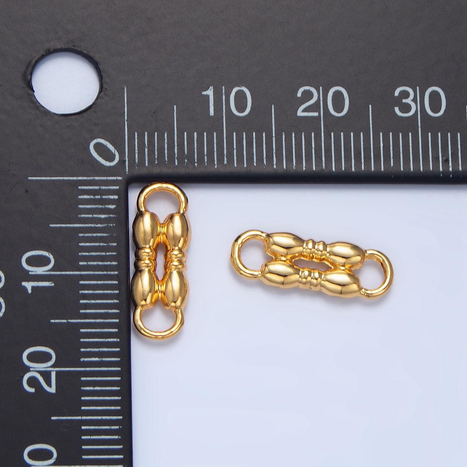 Bubble geometric 24k gold filled geometric connector | f-468