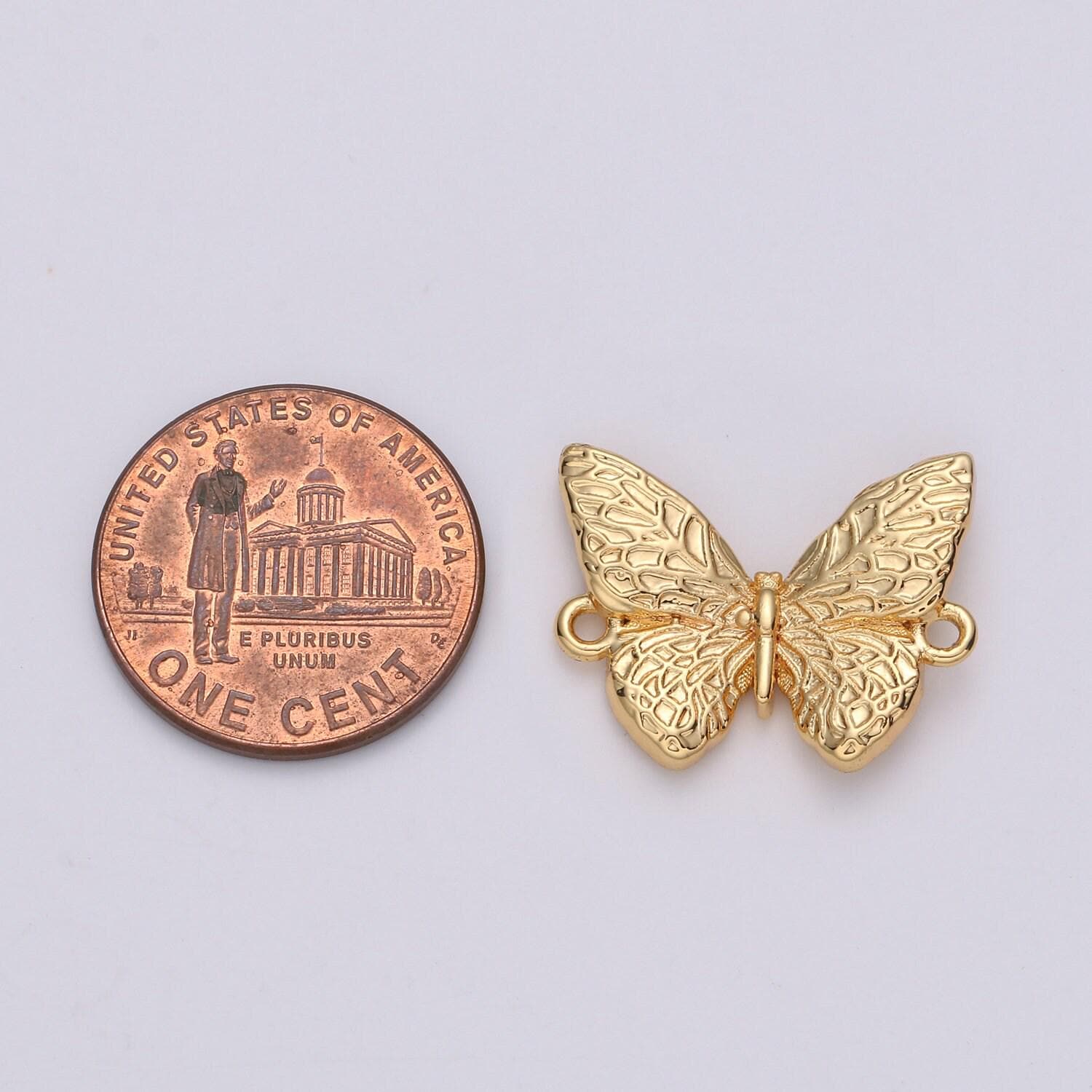 1pc gold butterfly charm connector bracelet necklace connector mariposa pendant charm link rose gold silver butterfly,459,460,461