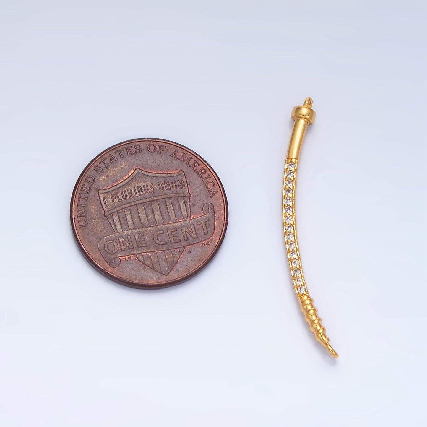 Dainty gold filed nail connector for bracelet necklace component jewelry making supply f-131