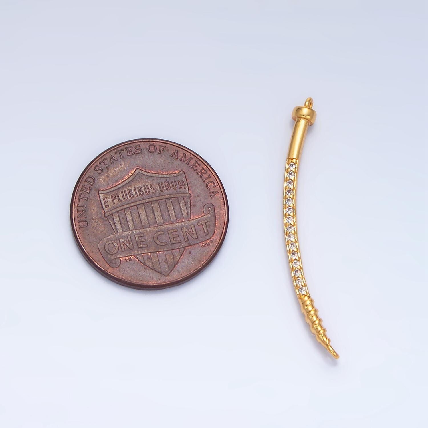 Dainty gold filed nail connector for bracelet necklace component jewelry making supply f-131