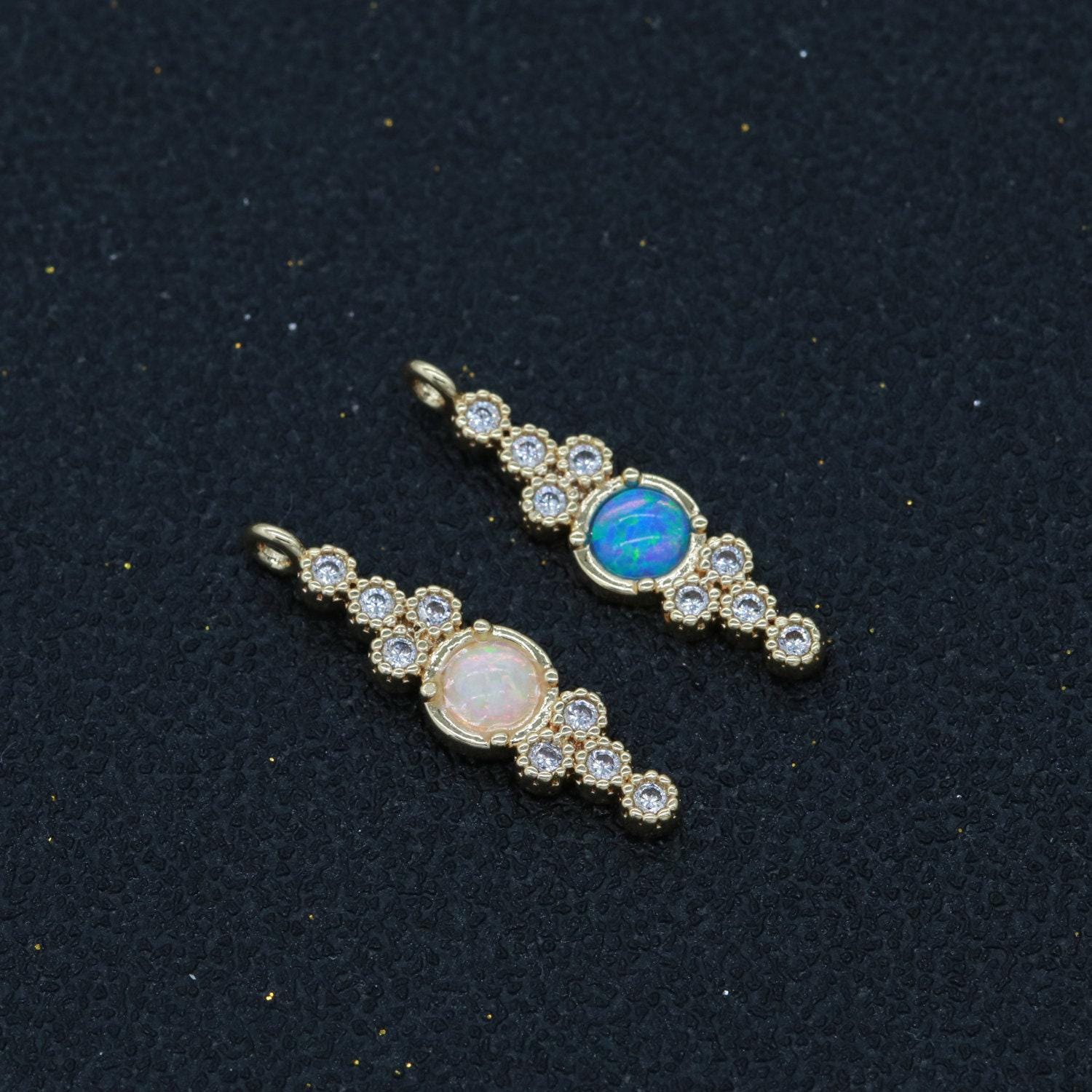 Dainty opal charm gold round charm 14k gold fill bubble charm for bracelet necklace earring component dangle charm supply