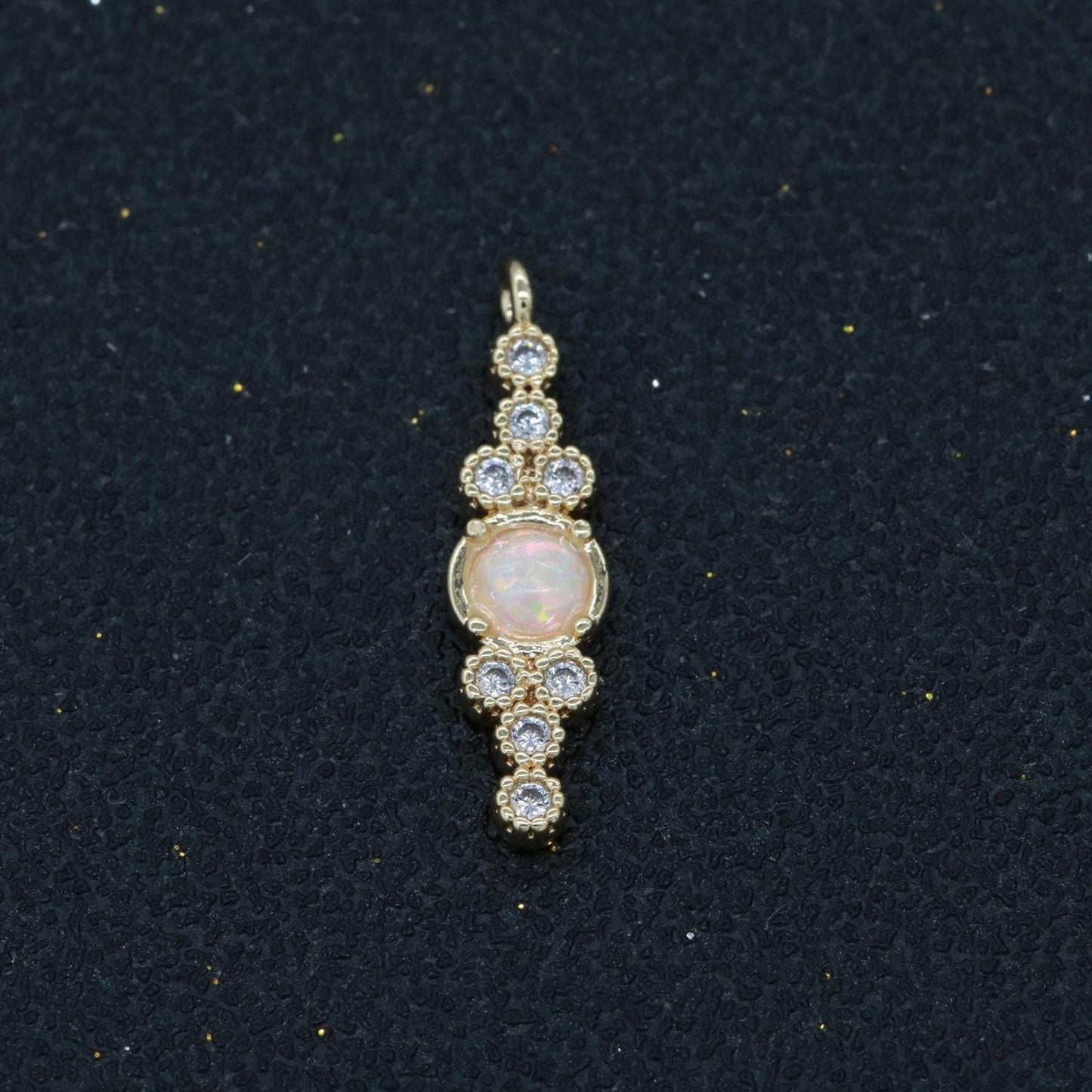 Dainty opal charm gold round charm 14k gold fill bubble charm for bracelet necklace earring component dangle charm supply