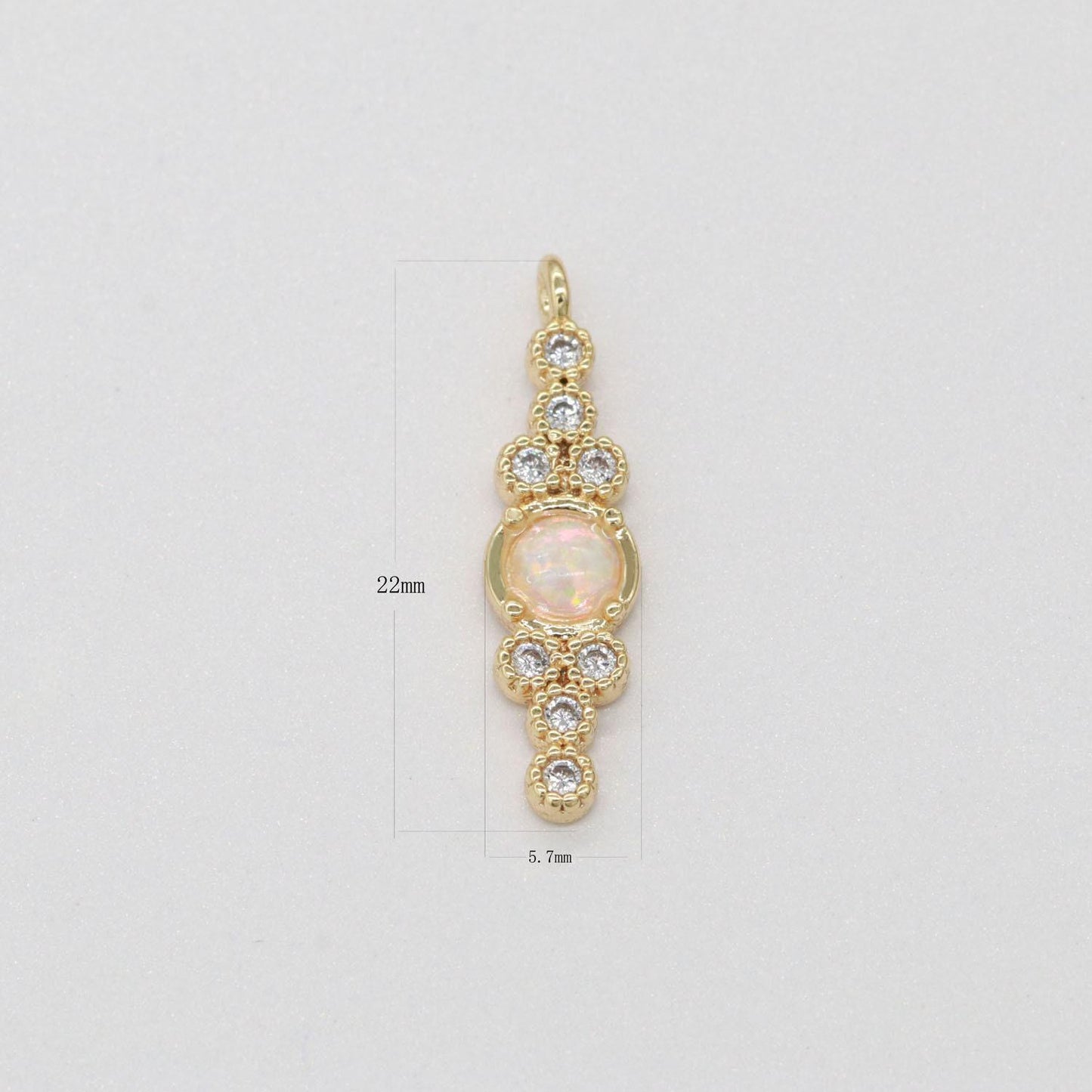 Dainty opal charm gold round charm 14k gold fill bubble charm for bracelet necklace earring component dangle charm supply