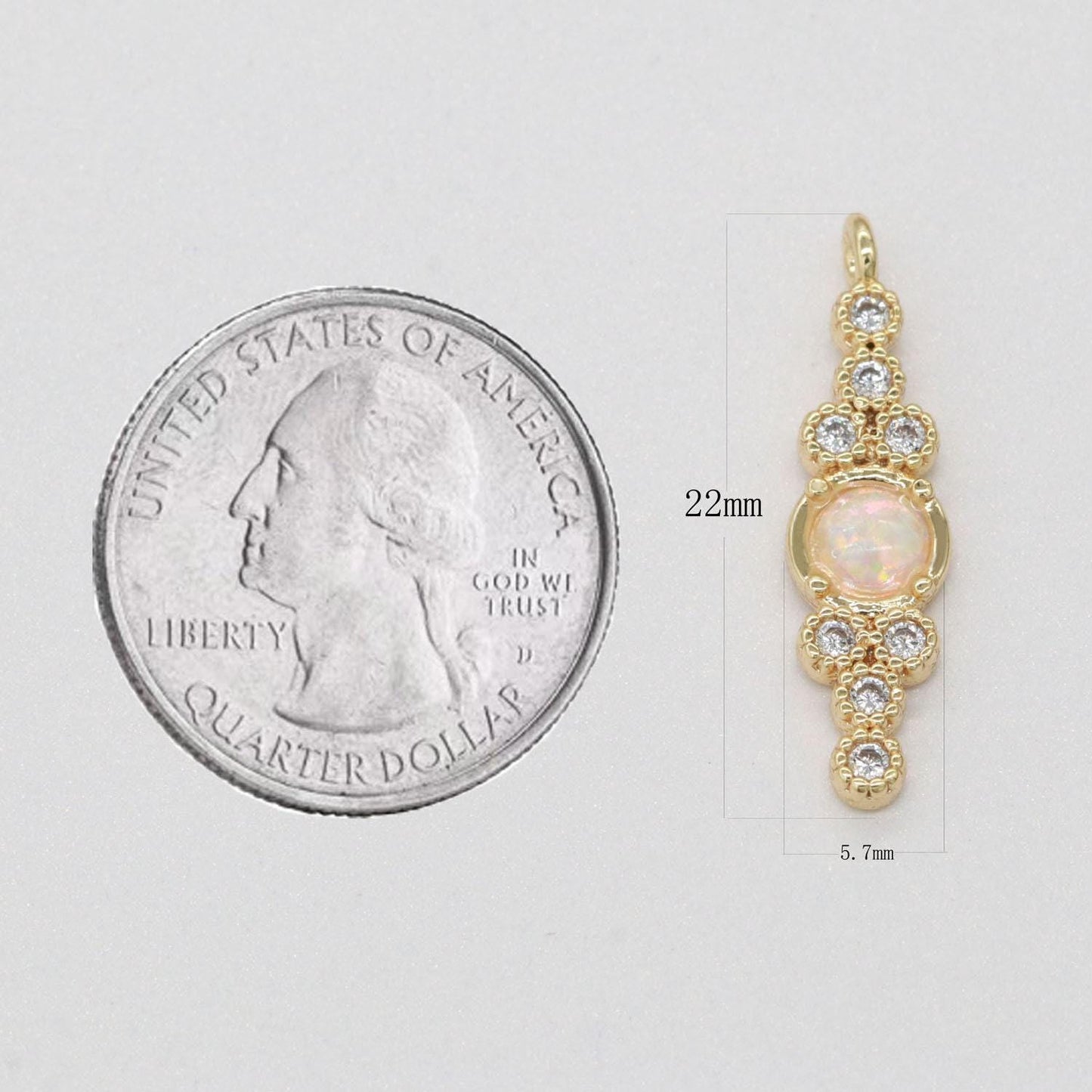 Dainty opal charm gold round charm 14k gold fill bubble charm for bracelet necklace earring component dangle charm supply