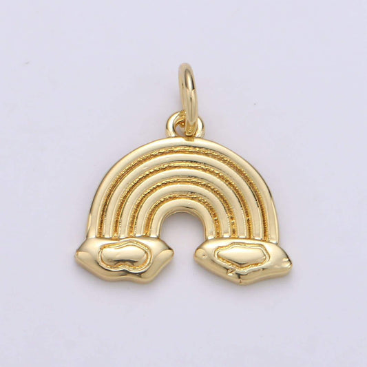 Mini gold charm rainbow charm dainty cloud charm for bracelet necklace supply e-66