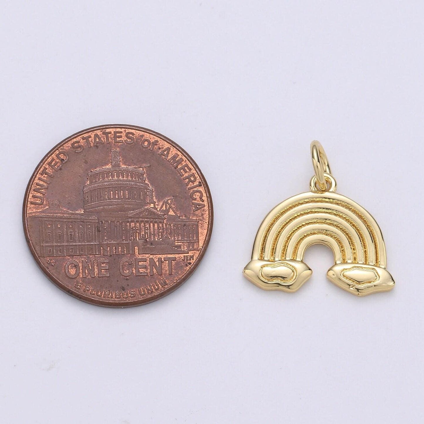 Mini gold charm rainbow charm dainty cloud charm for bracelet necklace supply e-66