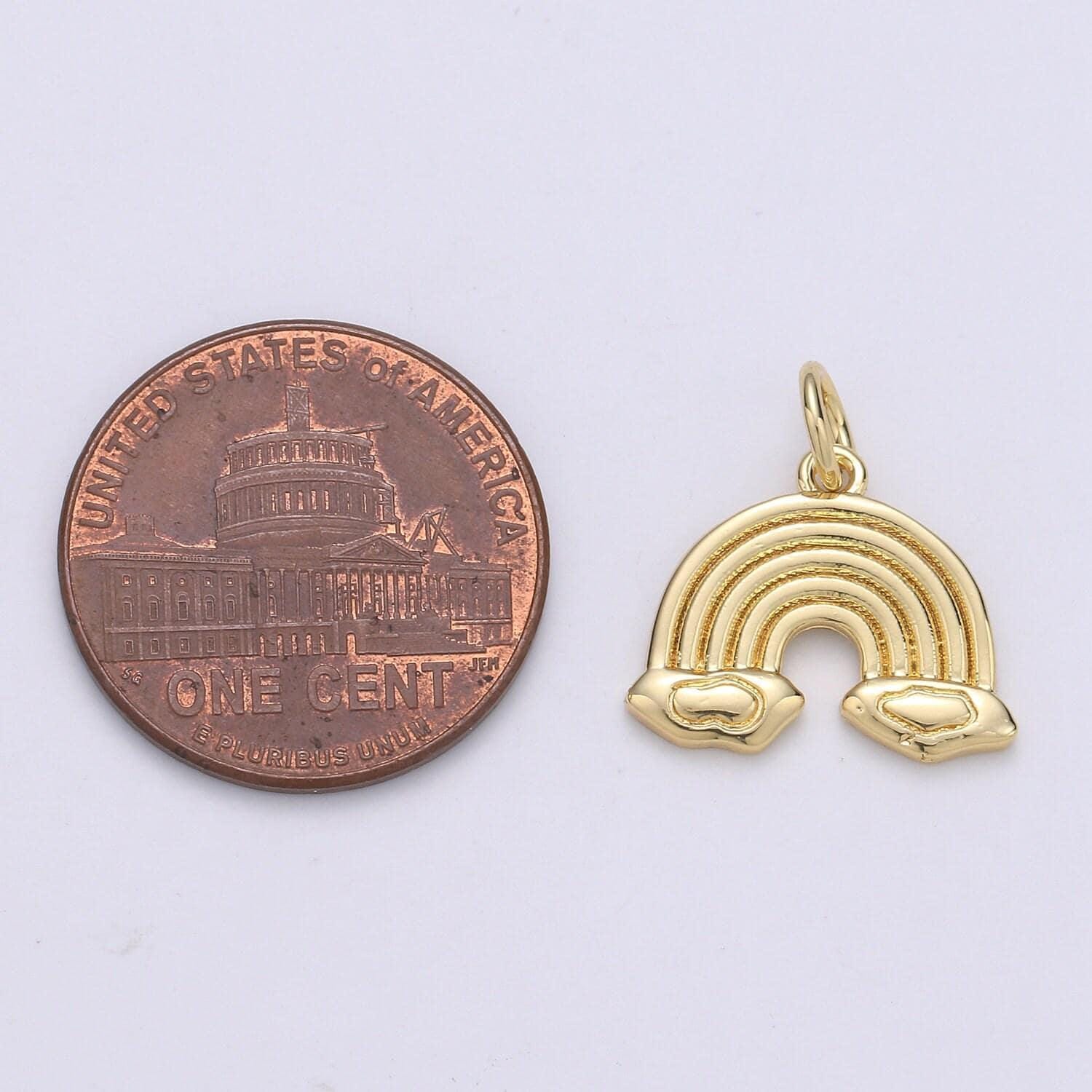 Mini gold charm rainbow charm dainty cloud charm for bracelet necklace supply e-66