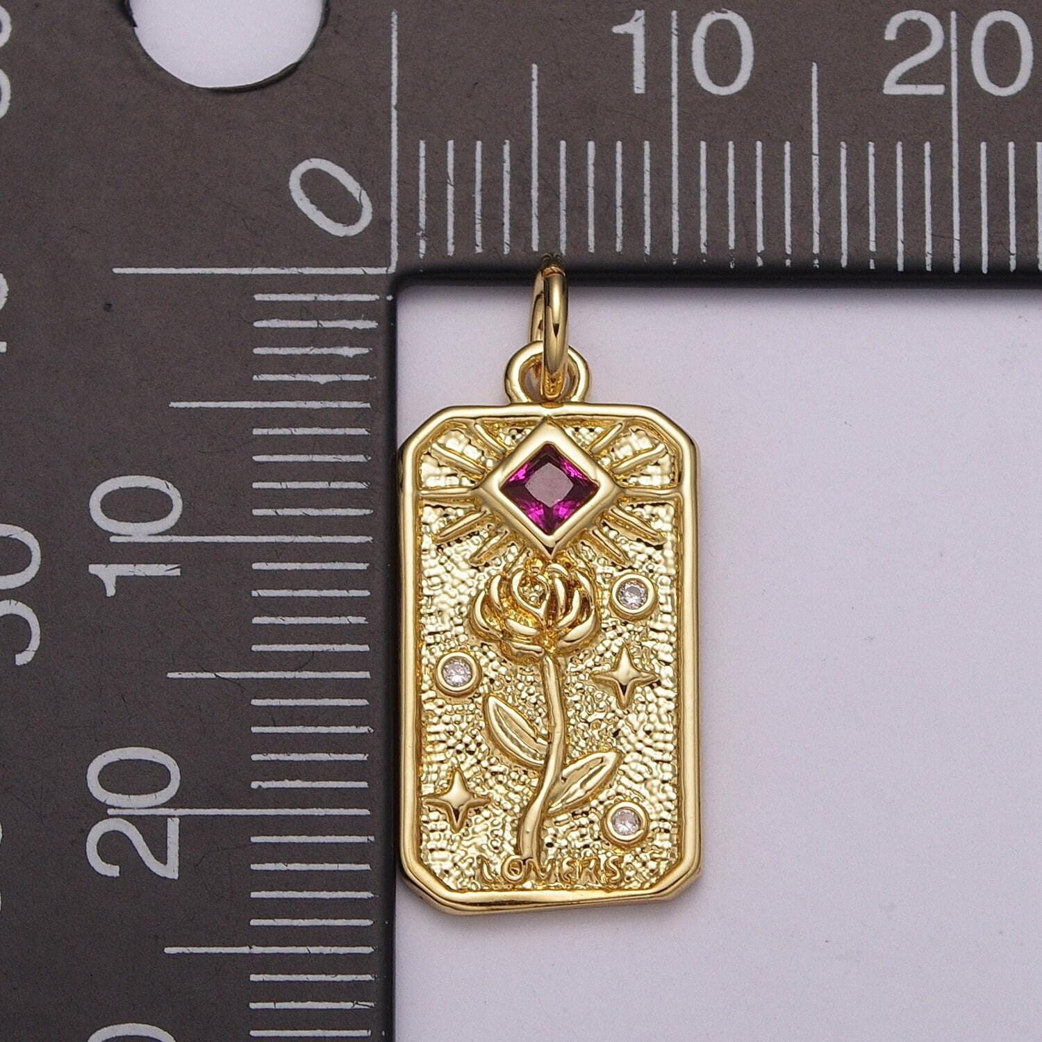 Dandellion flower charm 14k gold filed dainty floral medallion charm oval rustic pendant for minimalist jewelry supply e-607