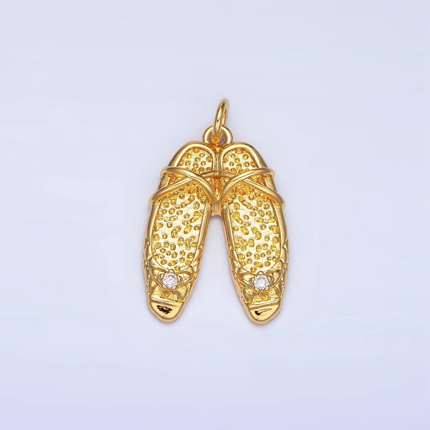 Dainty ballerina shoes dangle charm minimalist jewelry making gift for ballet girls pendant e-338