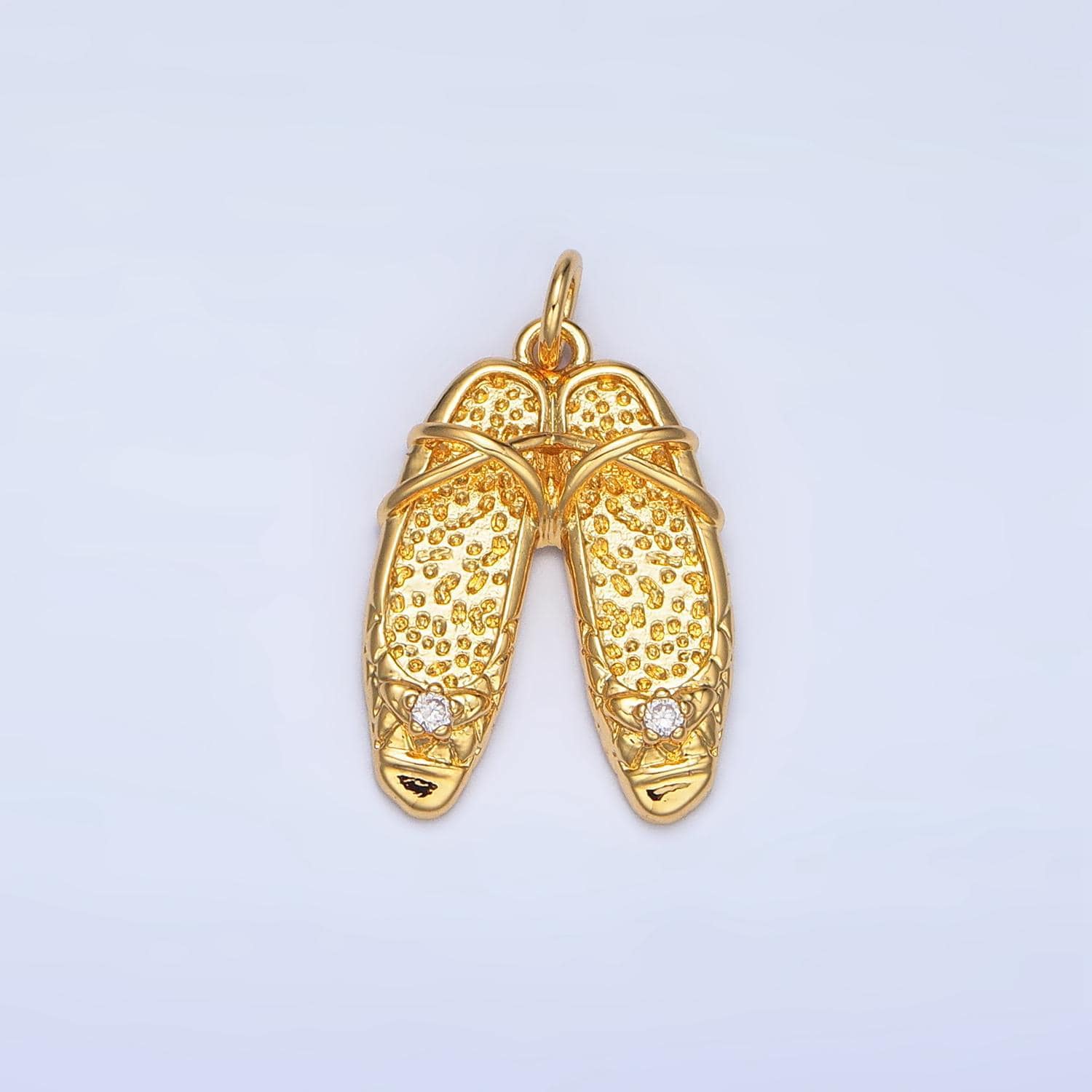 Dainty ballerina shoes dangle charm minimalist jewelry making gift for ballet girls pendant e-338
