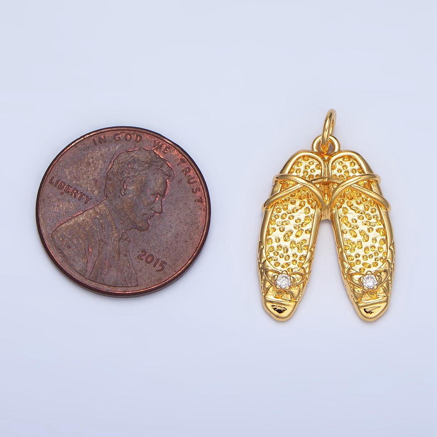 Dainty ballerina shoes dangle charm minimalist jewelry making gift for ballet girls pendant e-338