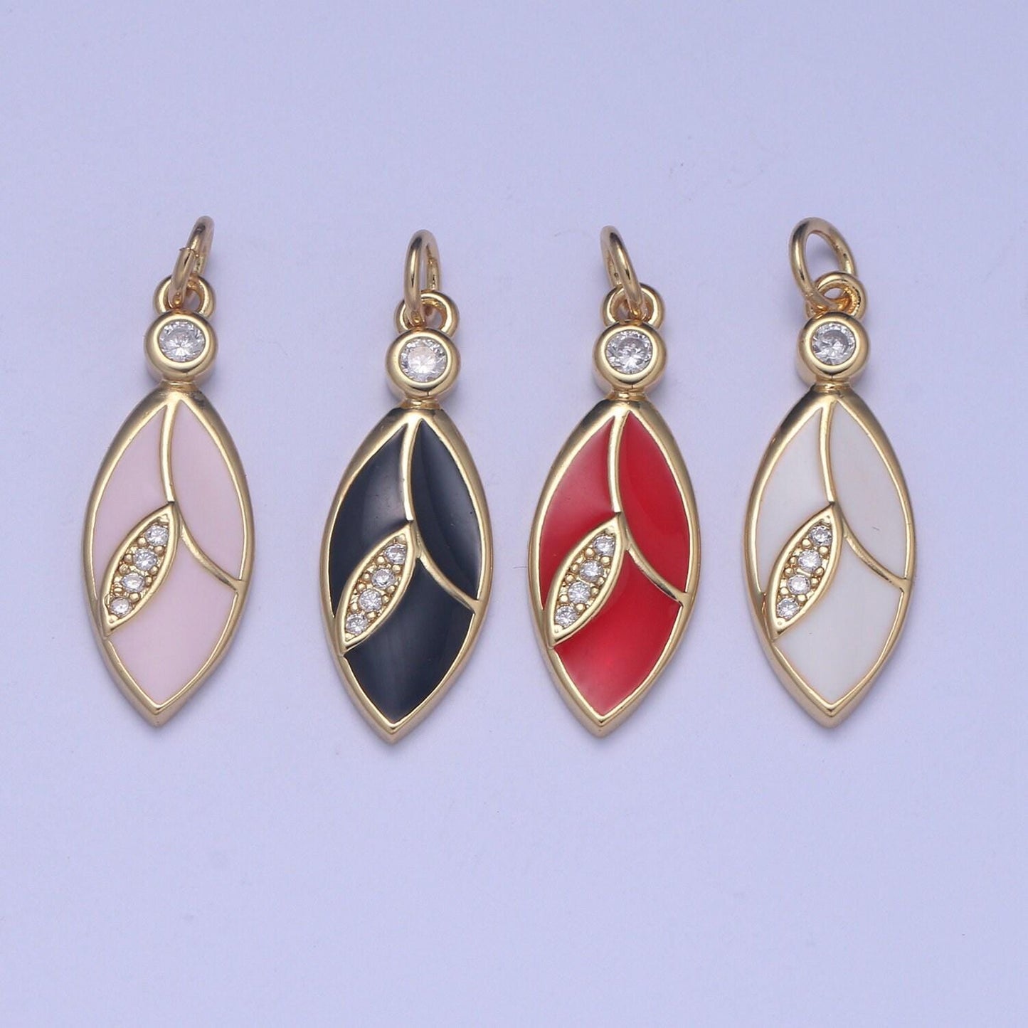 1x leaf charms for jewelry making colorful leaves shape enamel charm gold plated enamel pendants necklace earrings jewelry accessory ch 2196