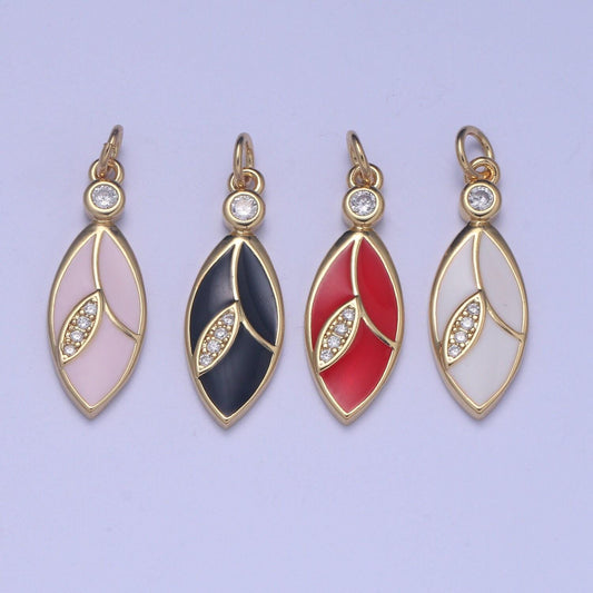 1x leaf charms for jewelry making colorful leaves shape enamel charm gold plated enamel pendants necklace earrings jewelry accessory ch 2196