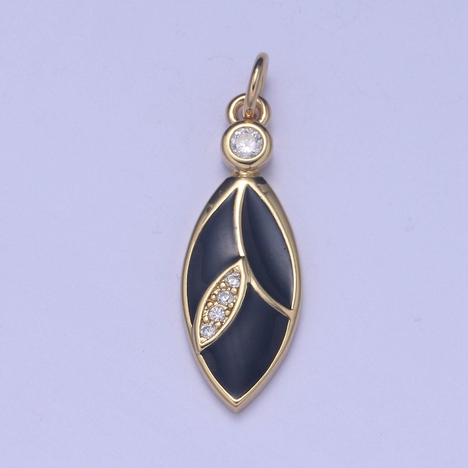 1x leaf charms for jewelry making colorful leaves shape enamel charm gold plated enamel pendants necklace earrings jewelry accessory ch 2196