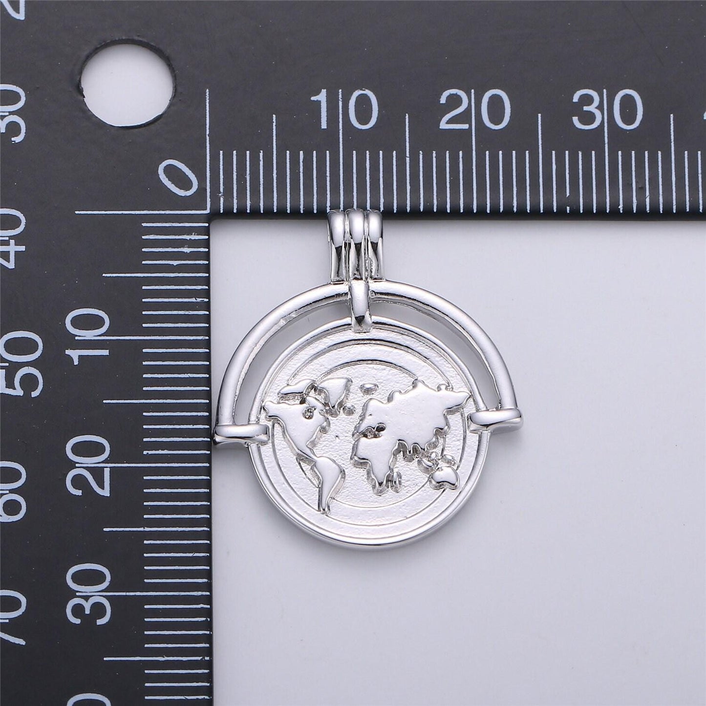 1pc silver or gold charm planet of the universe pendant, round map pendant, world continent diy jewelry necklace,flat earthcharm e-279