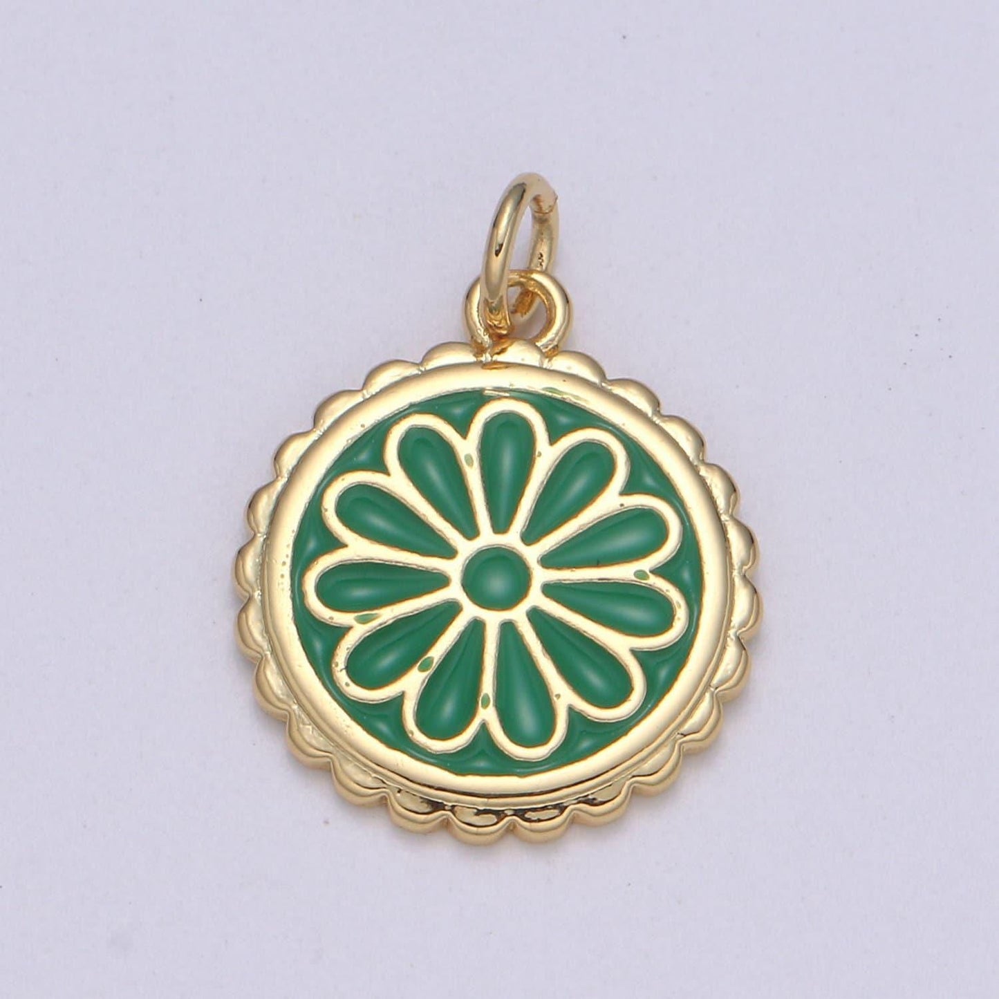 14k gold enamel daisy charms dainty colorful daisy charms spring flower charms enamel flower pendant jewelry supplies