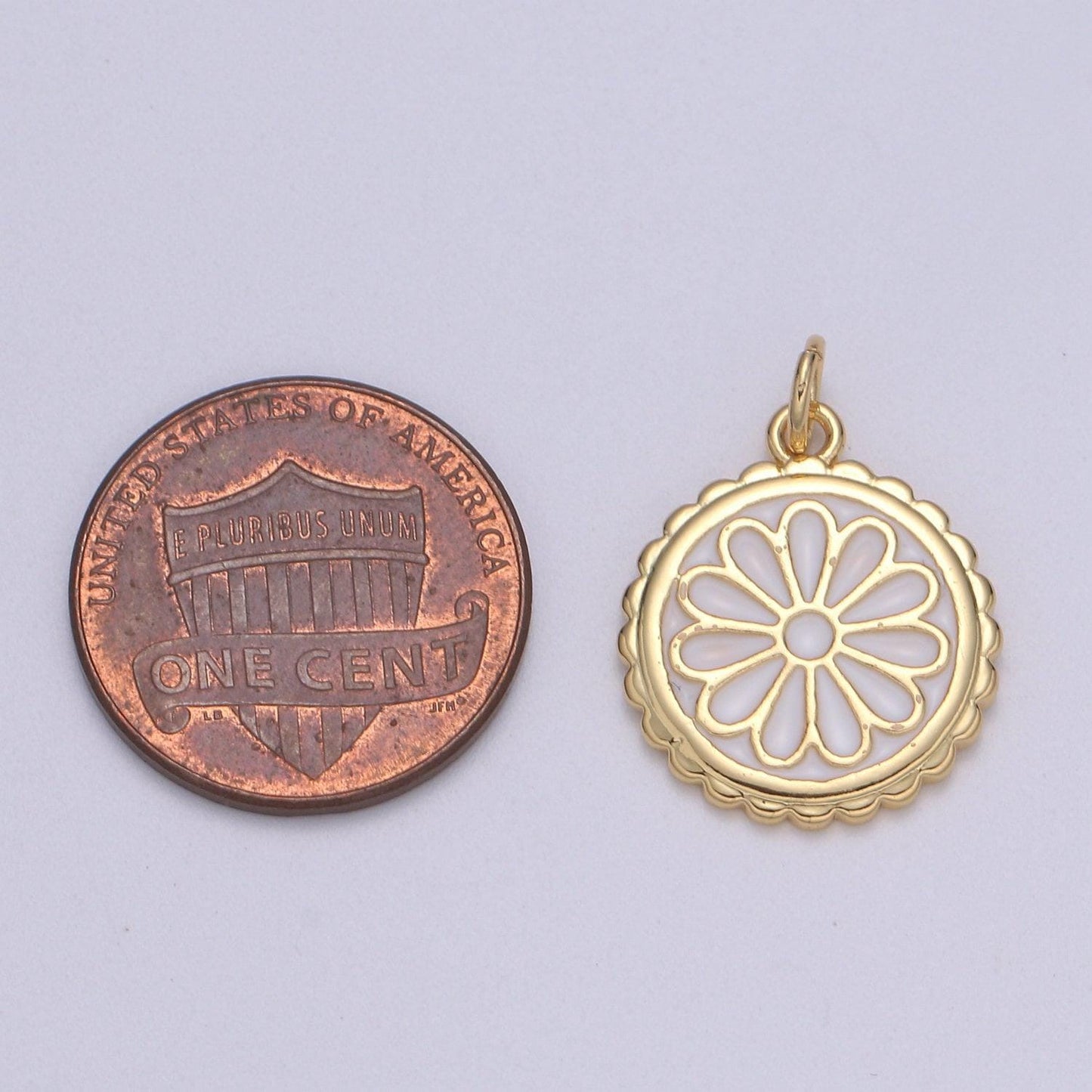 14k gold enamel daisy charms dainty colorful daisy charms spring flower charms enamel flower pendant jewelry supplies