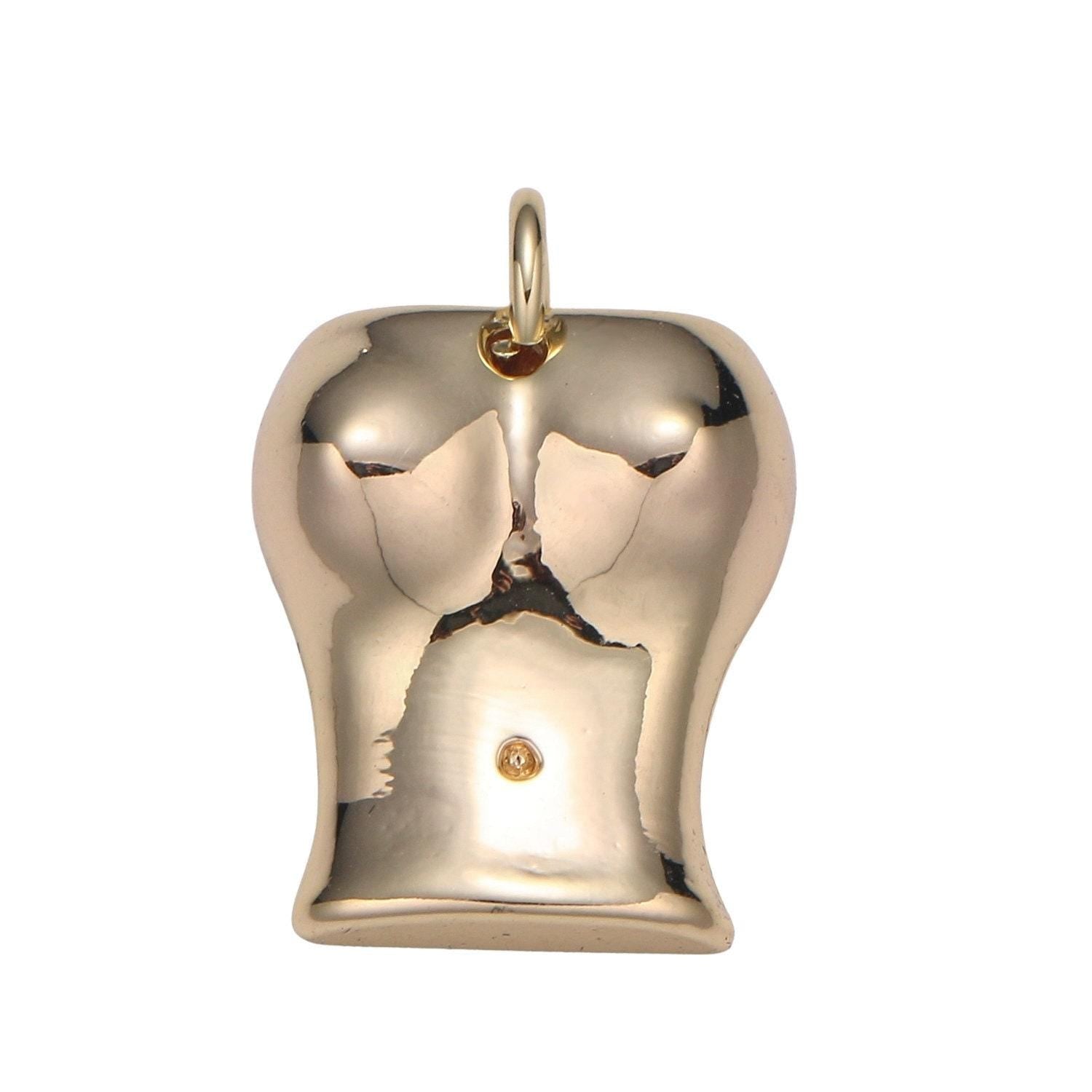 Feminist jewelry supply gold female pendant body pendant // goddess necklace charm boobs necklace charm,e-092