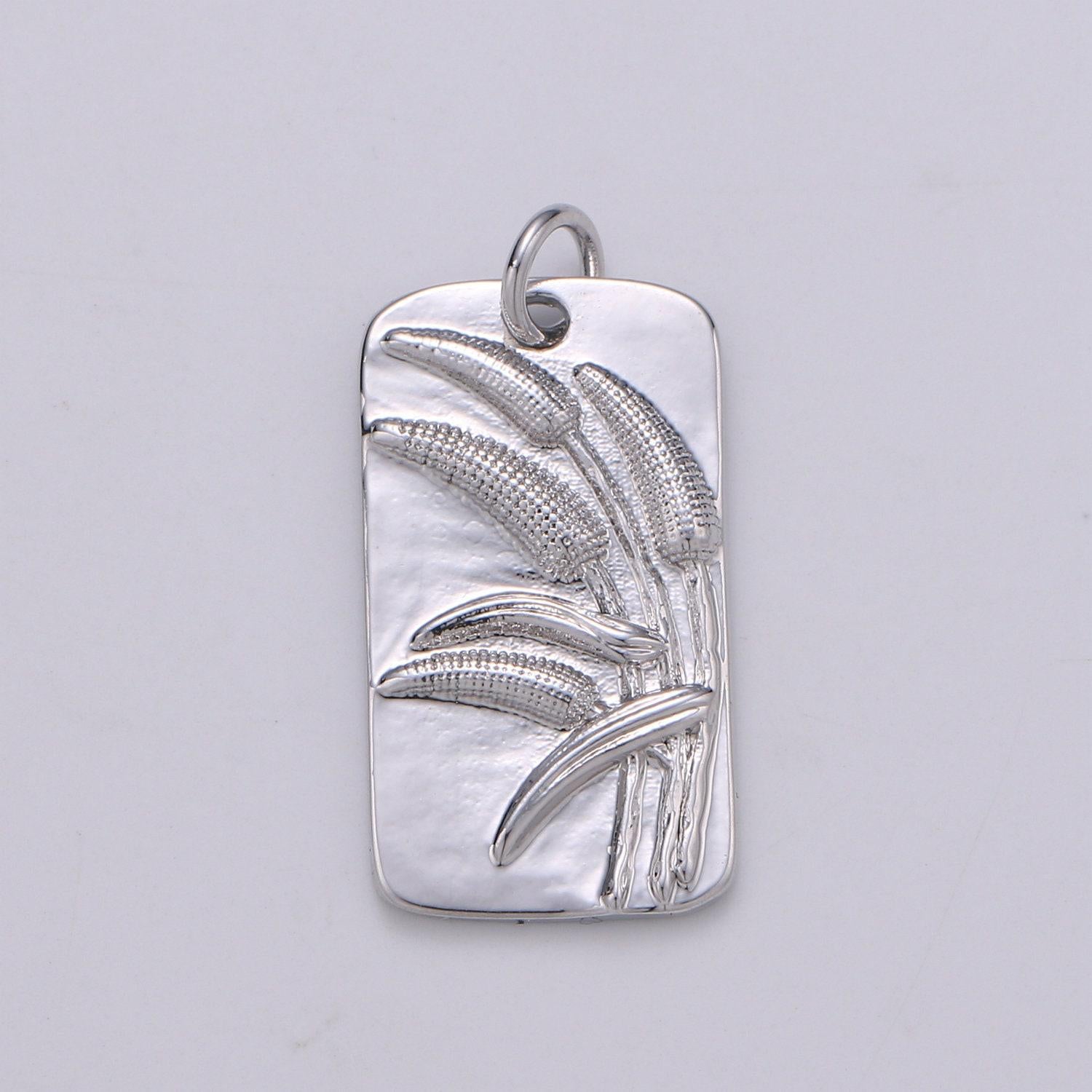 1x white gold flower charms, wild flower pendant, dainty sun flower poppy daisy rose charm for necklace floral jewelry, d-844~d-852