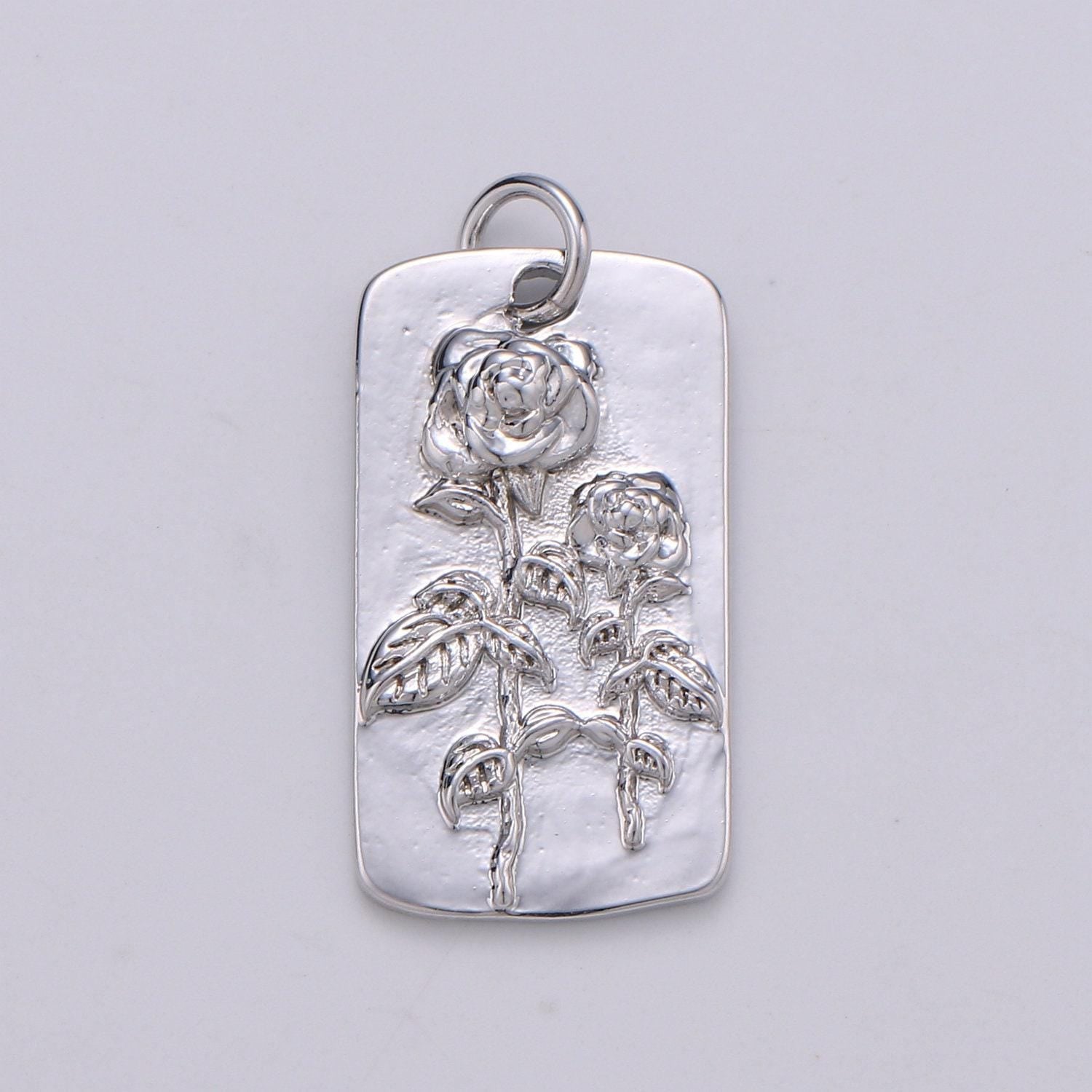 1x white gold flower charms, wild flower pendant, dainty sun flower poppy daisy rose charm for necklace floral jewelry, d-844~d-852
