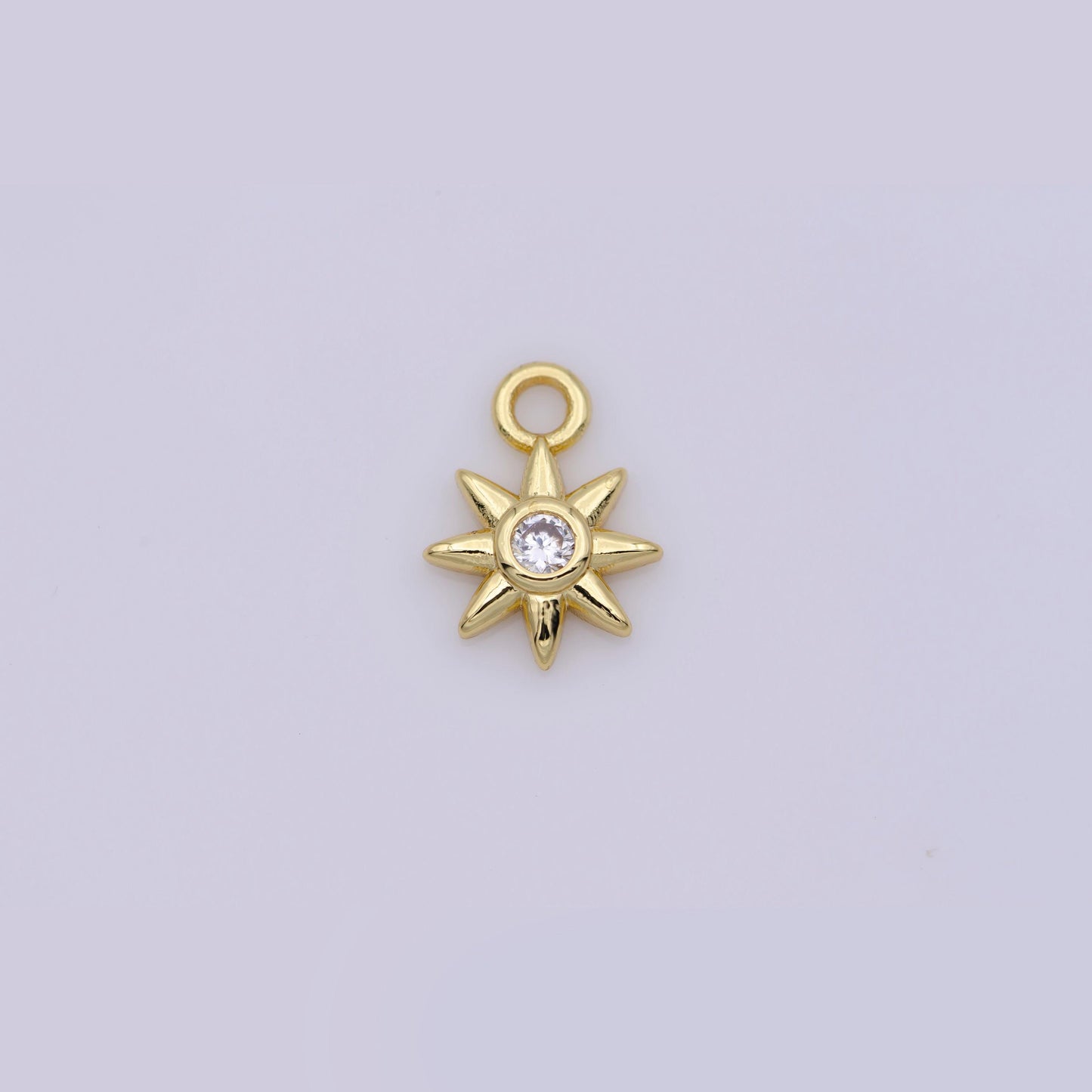 Gold mini star charms tiny cz charm for necklace earring bracelet jewelry making supply celestial jewelry d733