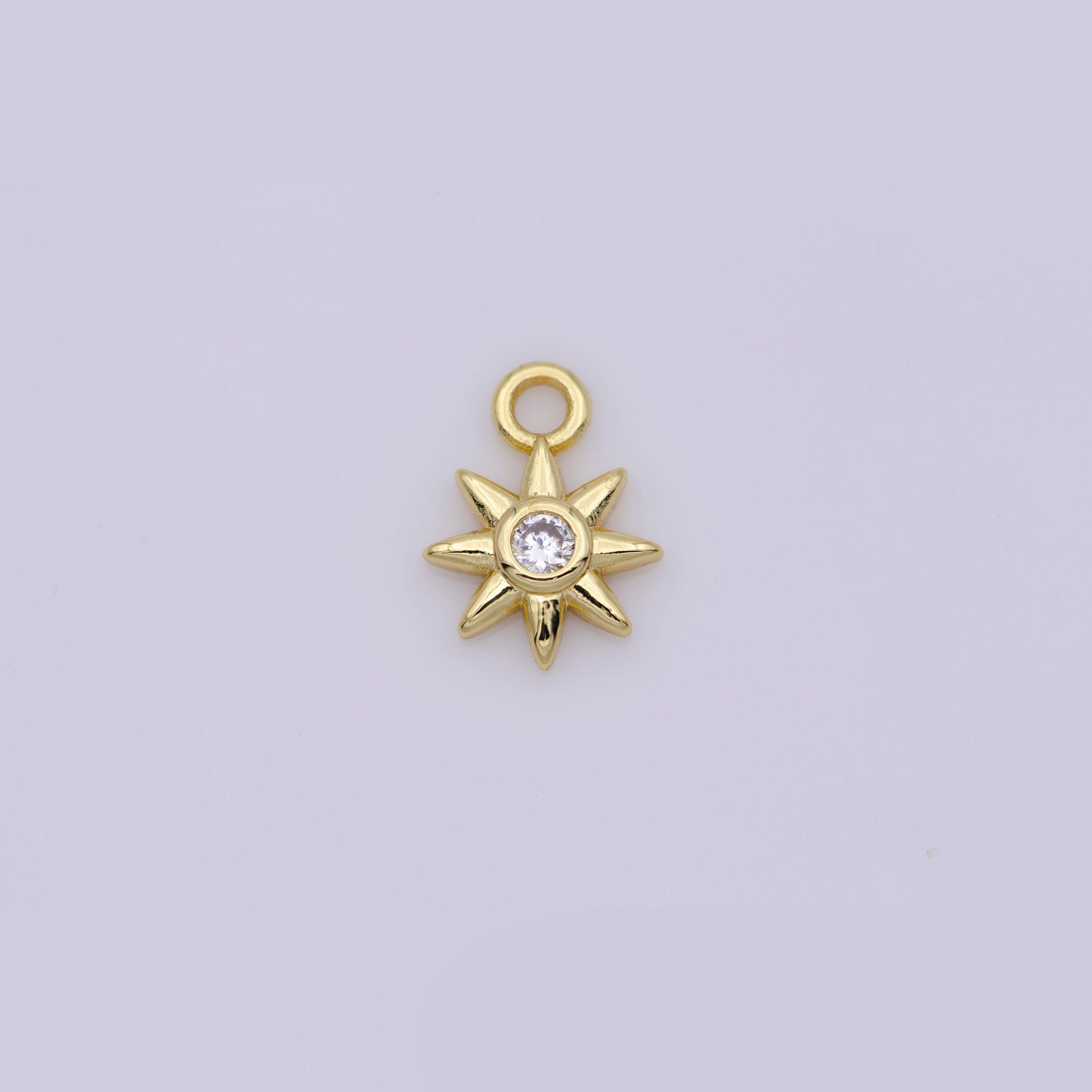 Gold mini star charms tiny cz charm for necklace earring bracelet jewelry making supply celestial jewelry d733