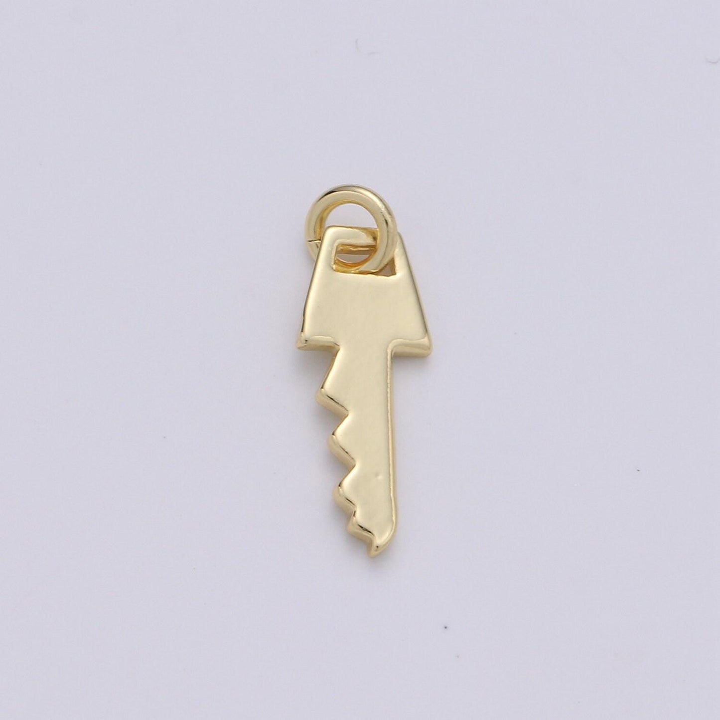 1pc 14k gold key pendant charm, dainty key pendant charm, lock pendant, for men jewelry making supply