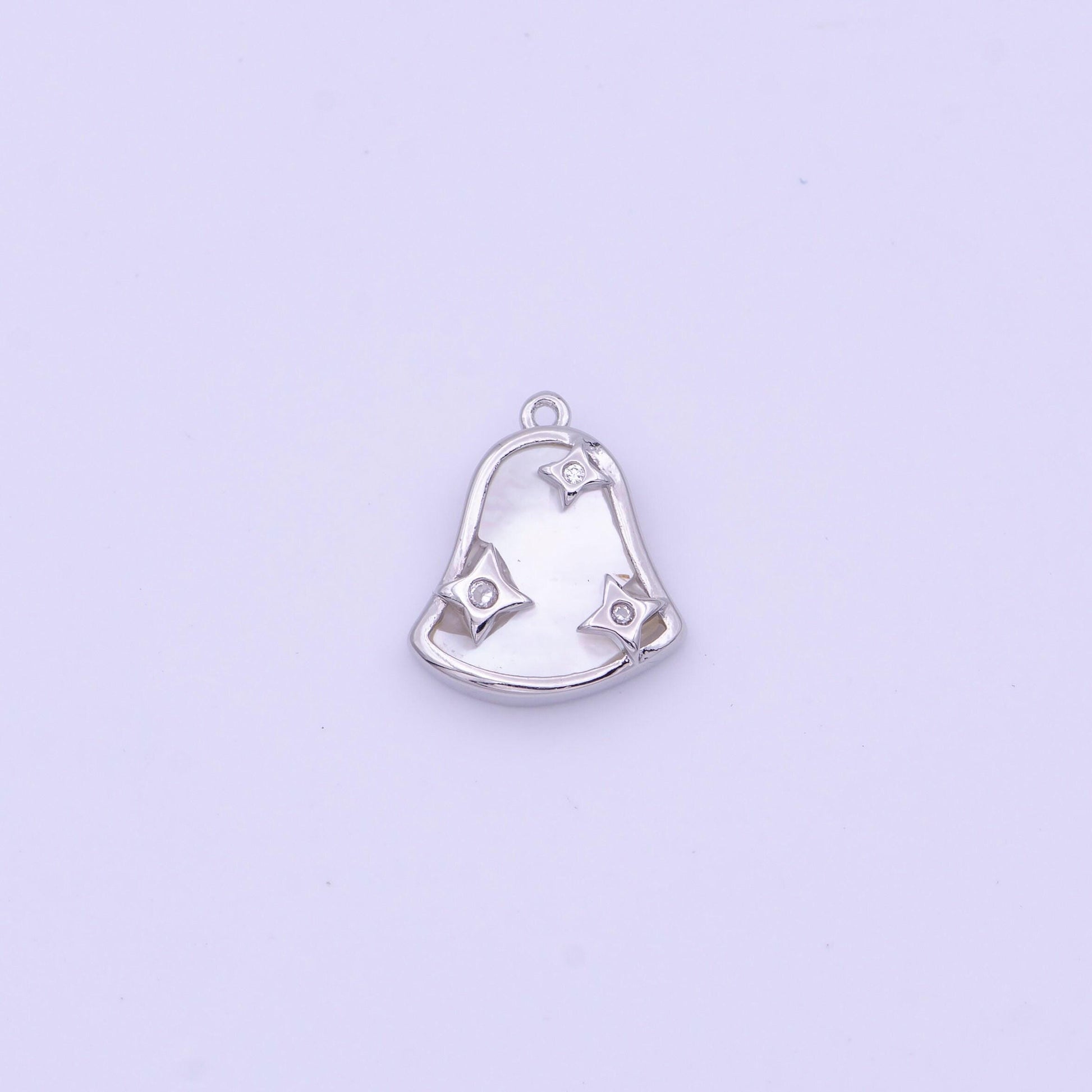 Mini gold bell charm silver christmas star charm inspired for necklace bracelet earring d-509